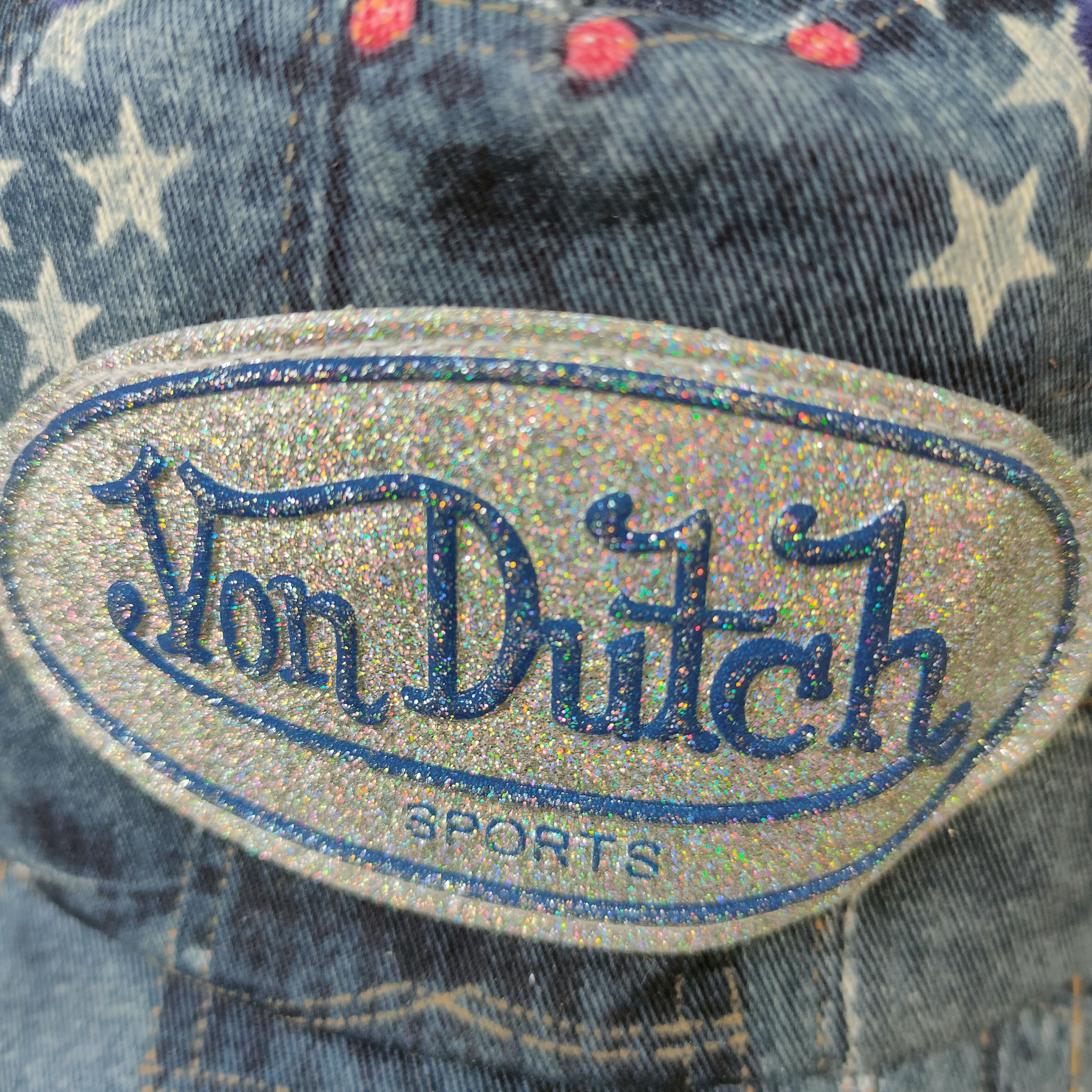 Vintage Vintage VON DUTCH Denim Jeans Pattern Patches Trucker Cap Size ONE SIZE - 3 Thumbnail