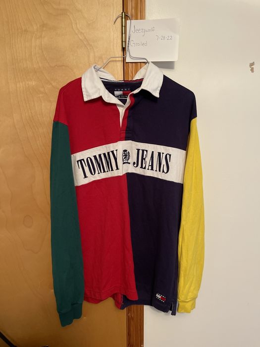 Tommy hilfiger 90s colorblock cheap rugby shirt