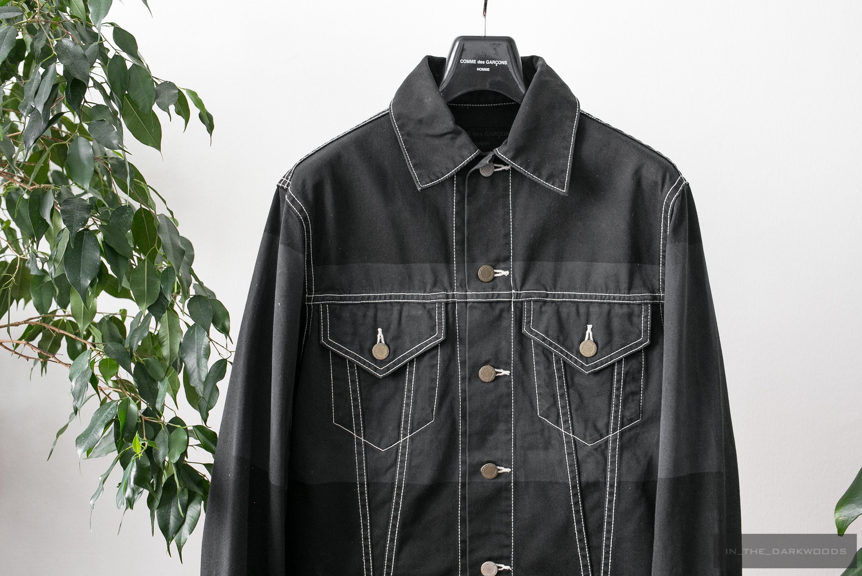 Comme des Garcons Homme = last drop = contrast stitching denim jacket Size US M / EU 48-50 / 2 - 3 Thumbnail