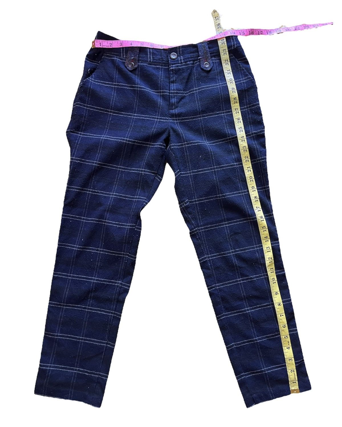 Harris Tweed × Vintage Baggy Harris Tweed Classic Pants Vintage Japan Size US 27 - 3 Thumbnail