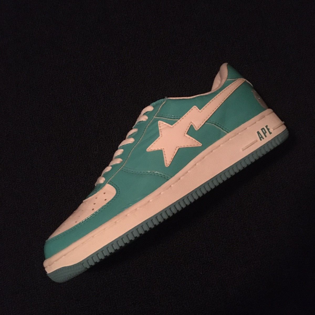 Bape A BATHING APE BAPESTA STATUE OF LIBERTY PATENT LEATHER SHOES Size US 10.5 / EU 43-44 - 7 Thumbnail
