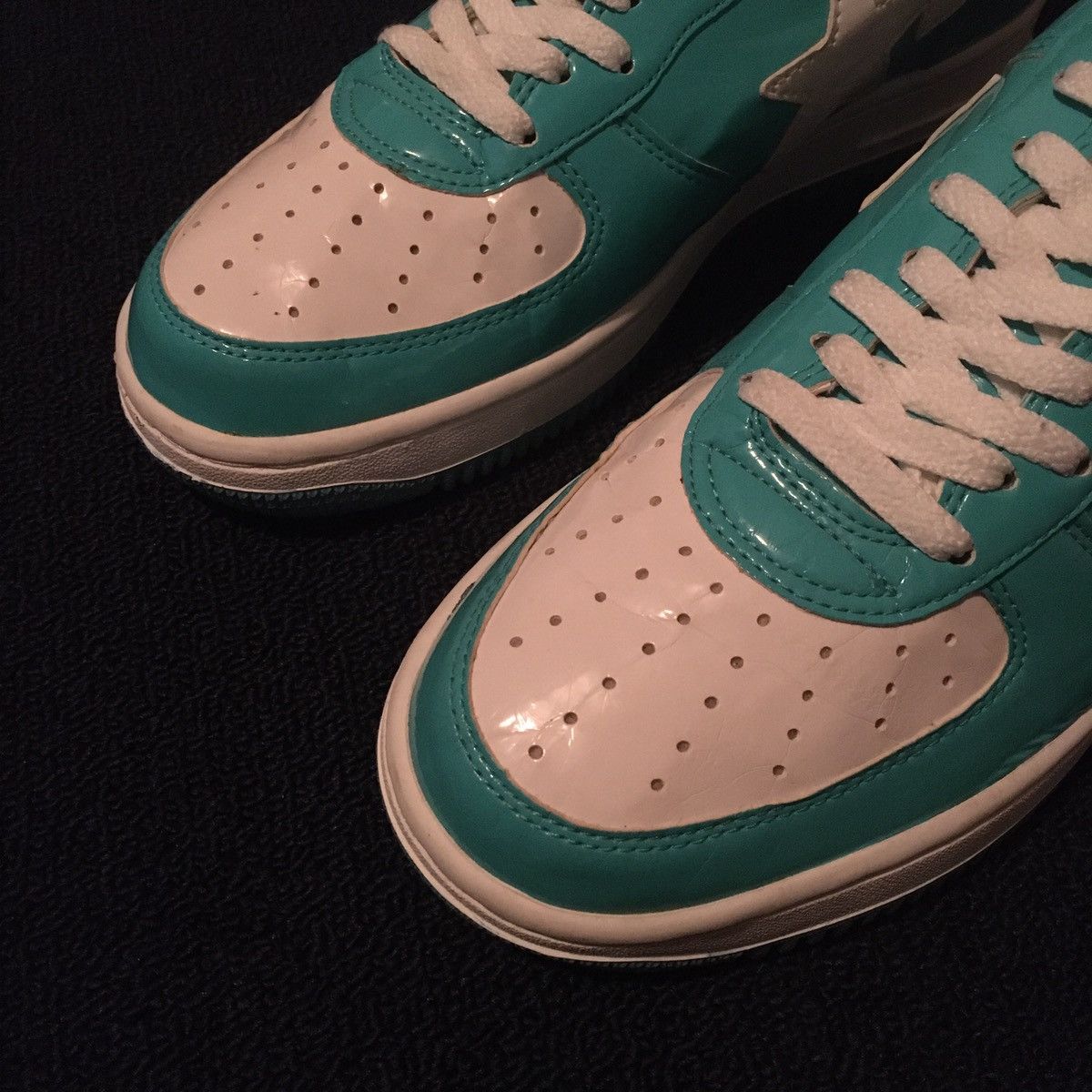 Bape A BATHING APE BAPESTA STATUE OF LIBERTY PATENT LEATHER SHOES Size US 10.5 / EU 43-44 - 6 Thumbnail