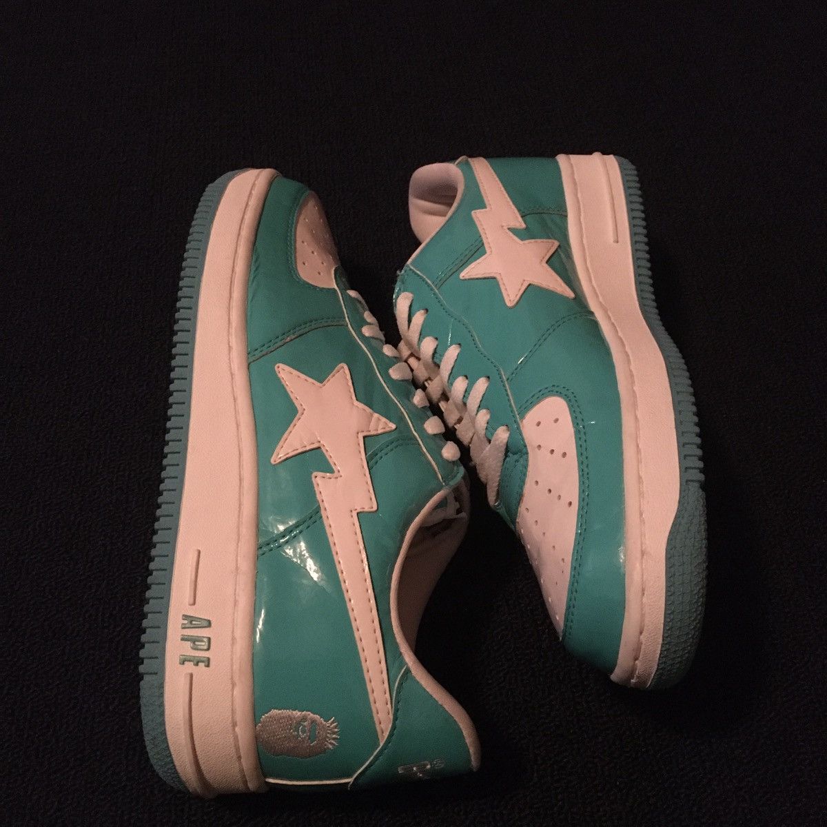 Bape A BATHING APE BAPESTA STATUE OF LIBERTY PATENT LEATHER SHOES Size US 10.5 / EU 43-44 - 3 Thumbnail