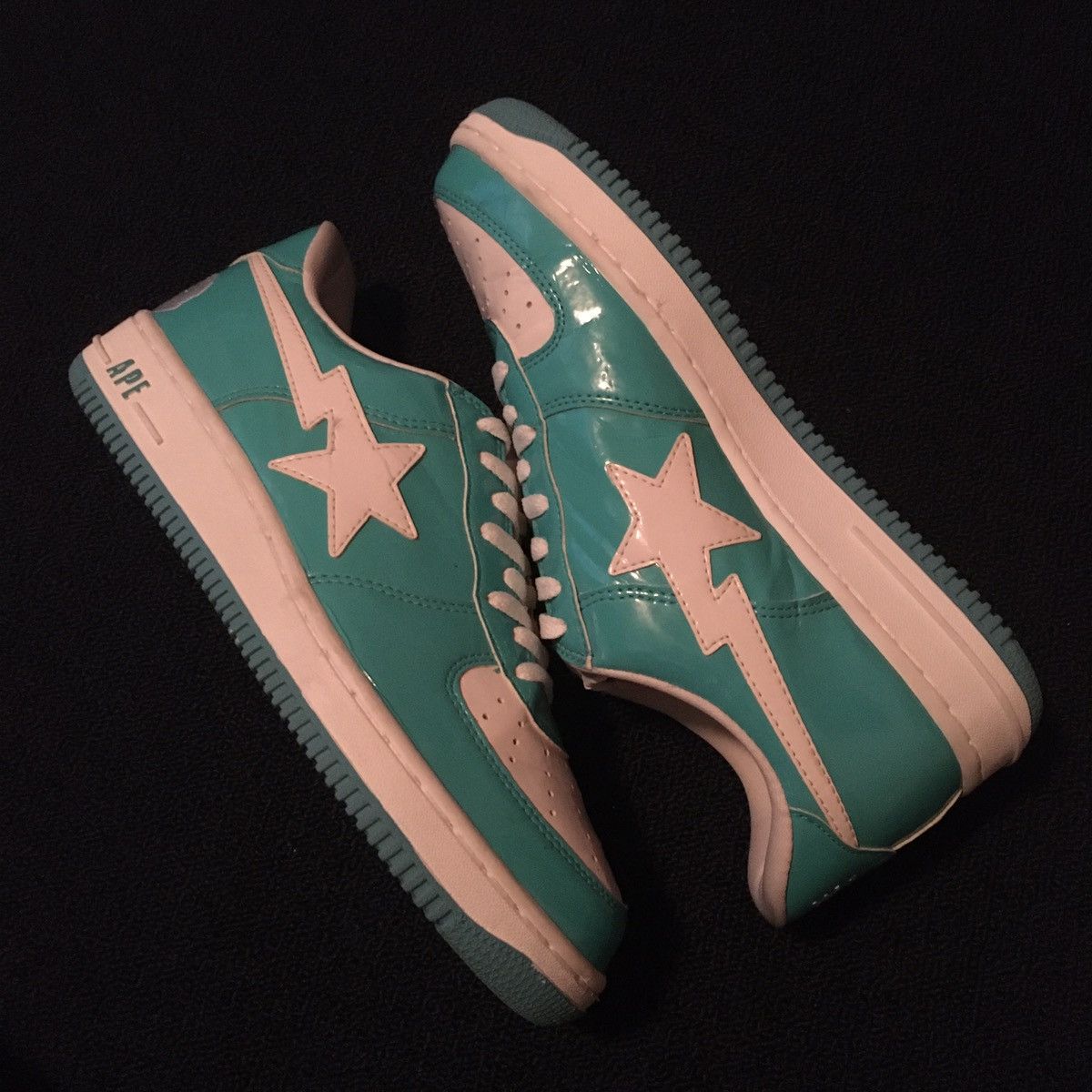 Bape A BATHING APE BAPESTA STATUE OF LIBERTY PATENT LEATHER SHOES Size US 10.5 / EU 43-44 - 1 Thumbnail