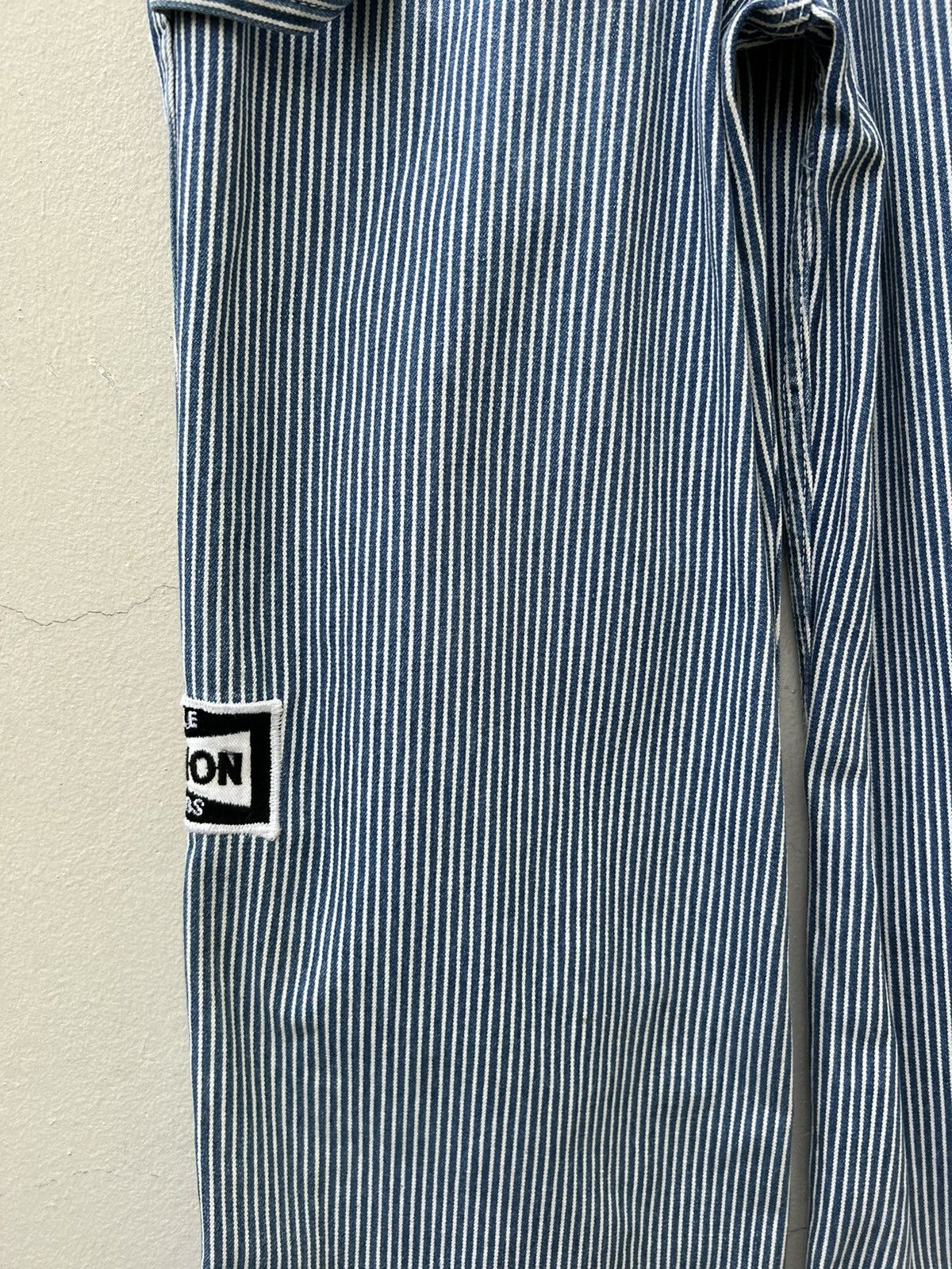 Vintage VTG 90s Blue Way Outdoorsman Patch Hickory Stripe Overall Size US 30 / EU 46 - 20 Thumbnail
