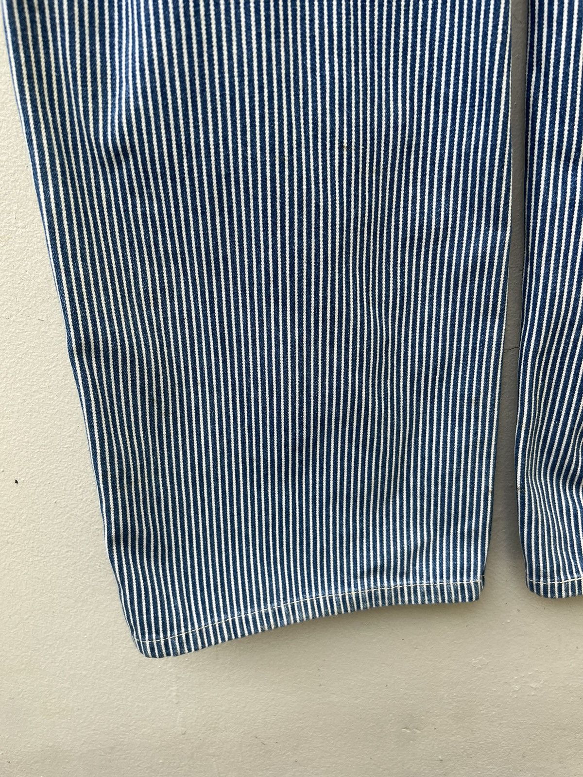 Vintage VTG 90s Blue Way Outdoorsman Patch Hickory Stripe Overall Size US 30 / EU 46 - 21 Thumbnail