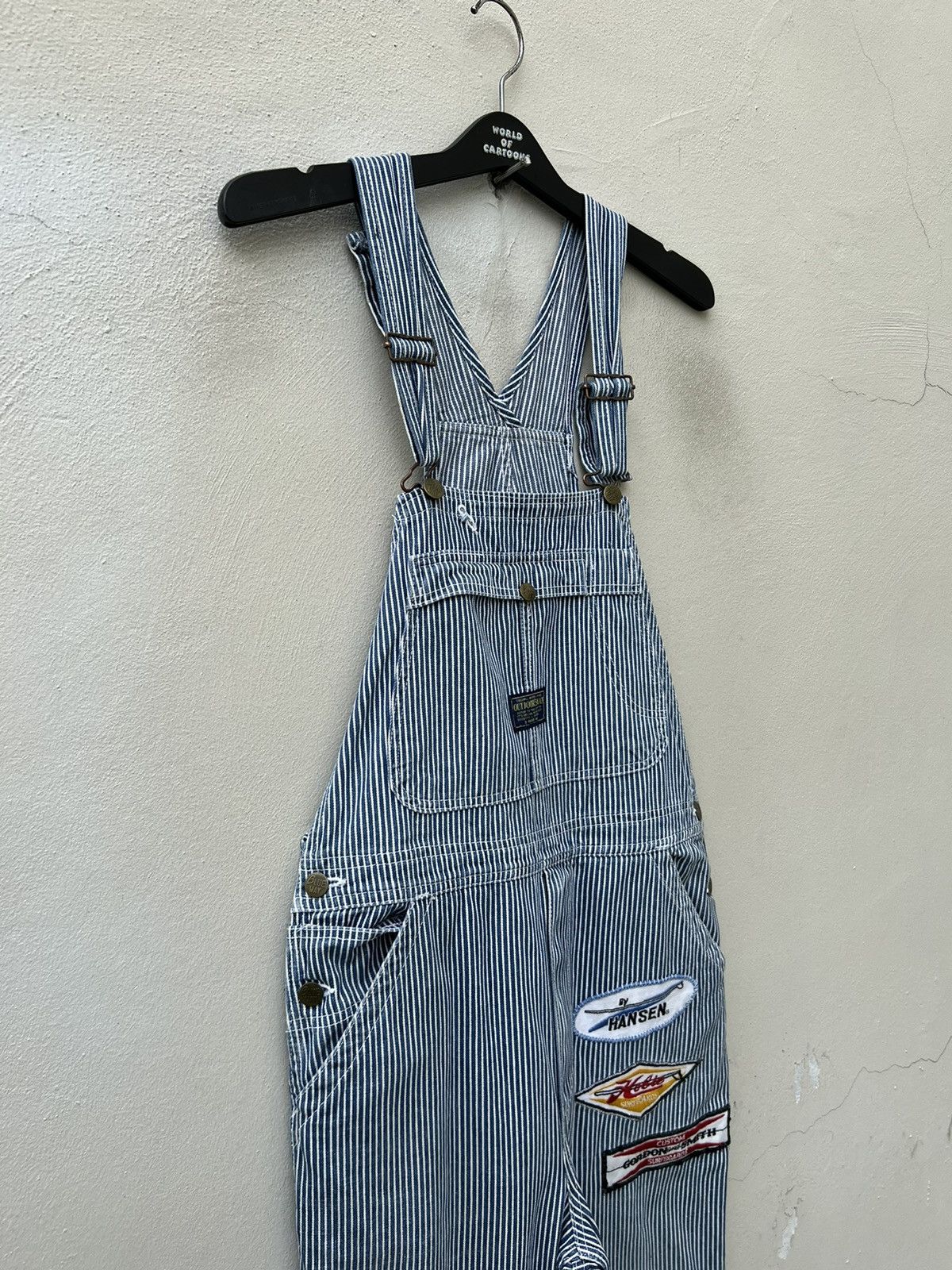 Vintage VTG 90s Blue Way Outdoorsman Patch Hickory Stripe Overall Size US 30 / EU 46 - 8 Thumbnail