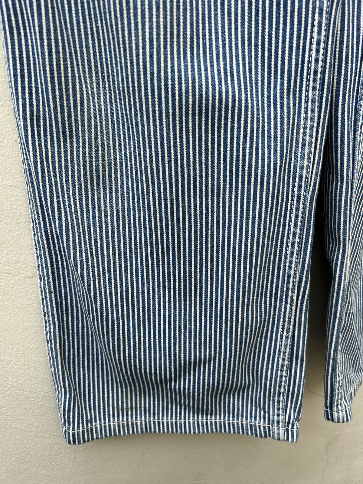 Vintage VTG 90s Blue Way Outdoorsman Patch Hickory Stripe Overall Size US 30 / EU 46 - 11 Thumbnail