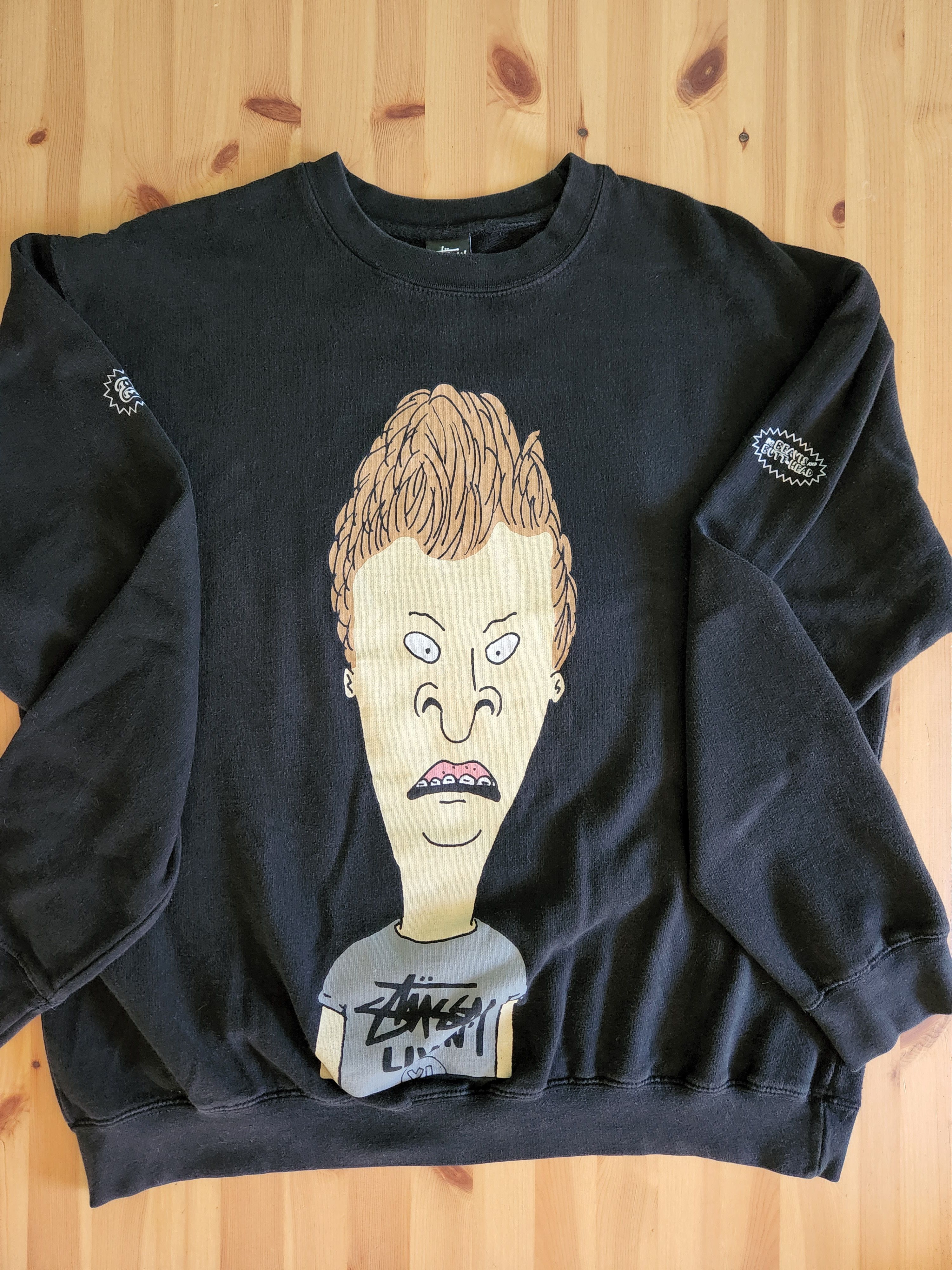 Mtv × Stussy Rare Stussy MTV Beavis and Butthead Black