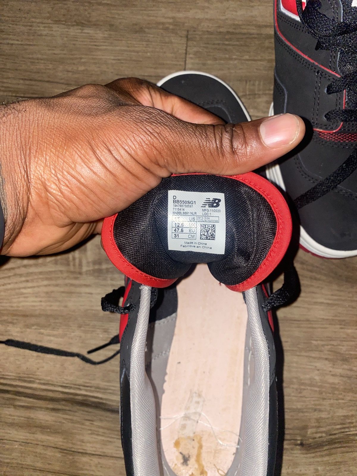 New Balance New Balance 550 black and red Size US 13 / EU 46 - 7 Thumbnail