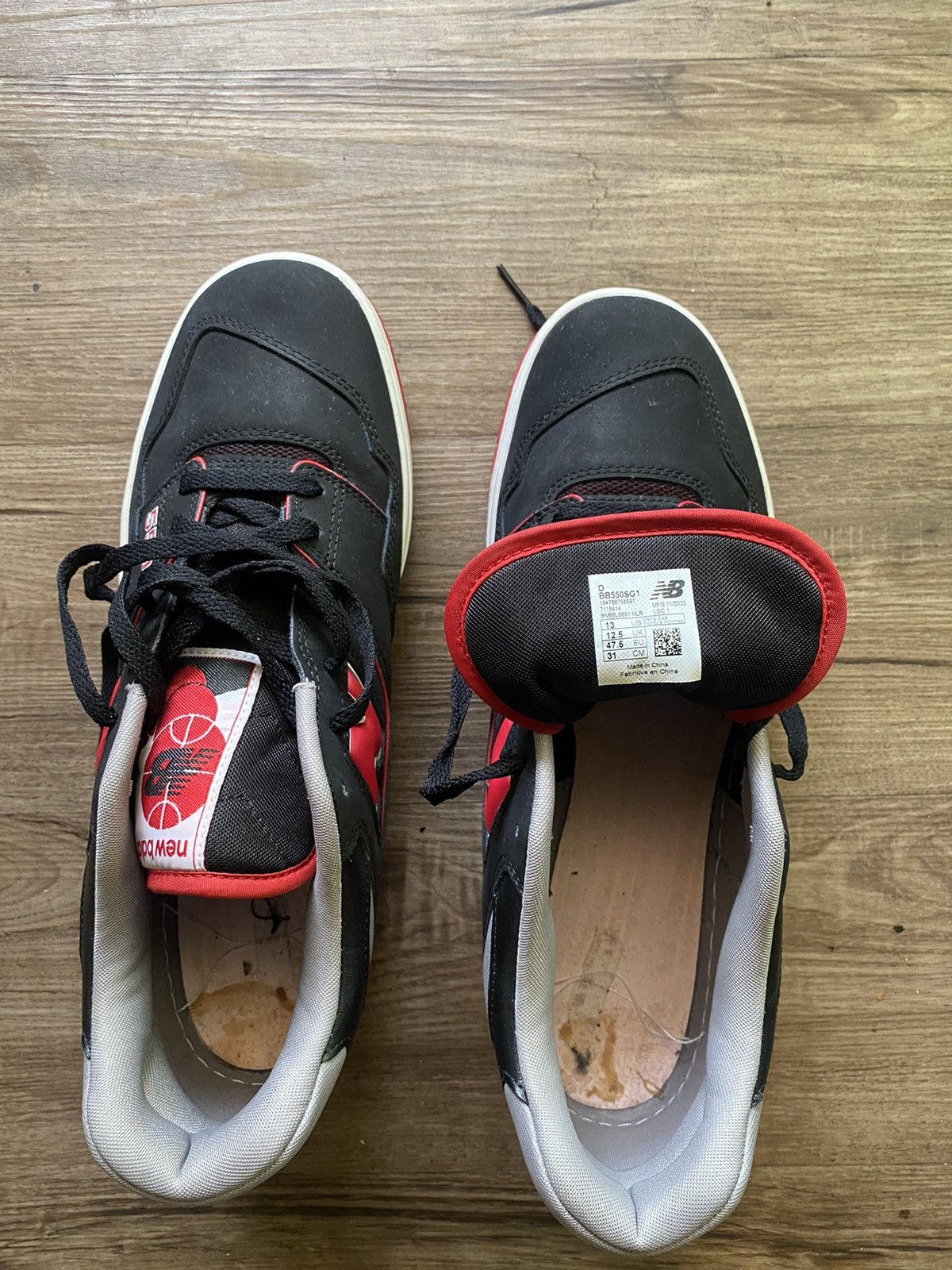 New Balance New Balance 550 black and red Size US 13 / EU 46 - 4 Thumbnail