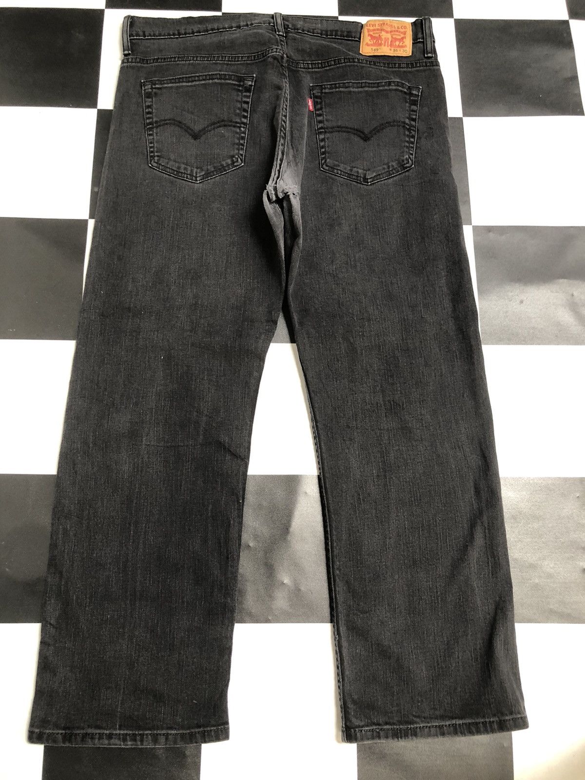 Levi's × Levi's Vintage Clothing × Vintage Vintage Levis 569 Faded Black Denim Jeans L50 Size US 38 / EU 54 - 2 Thumbnail