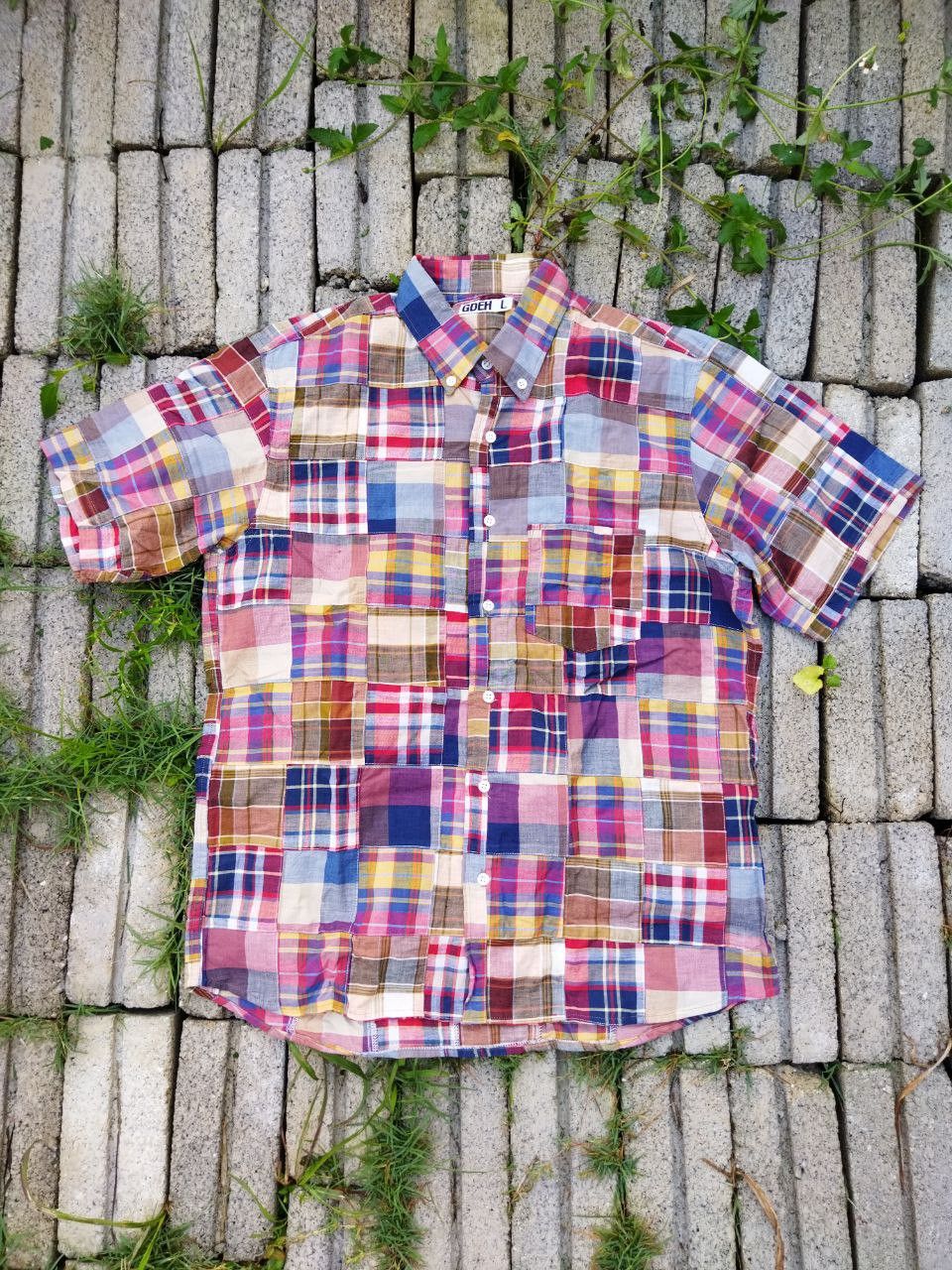 GOODENOUGH Vintage Goodenough Japan Patchwork Shirt - Size L Size US L / EU 52-54 / 3 - 1 Thumbnail