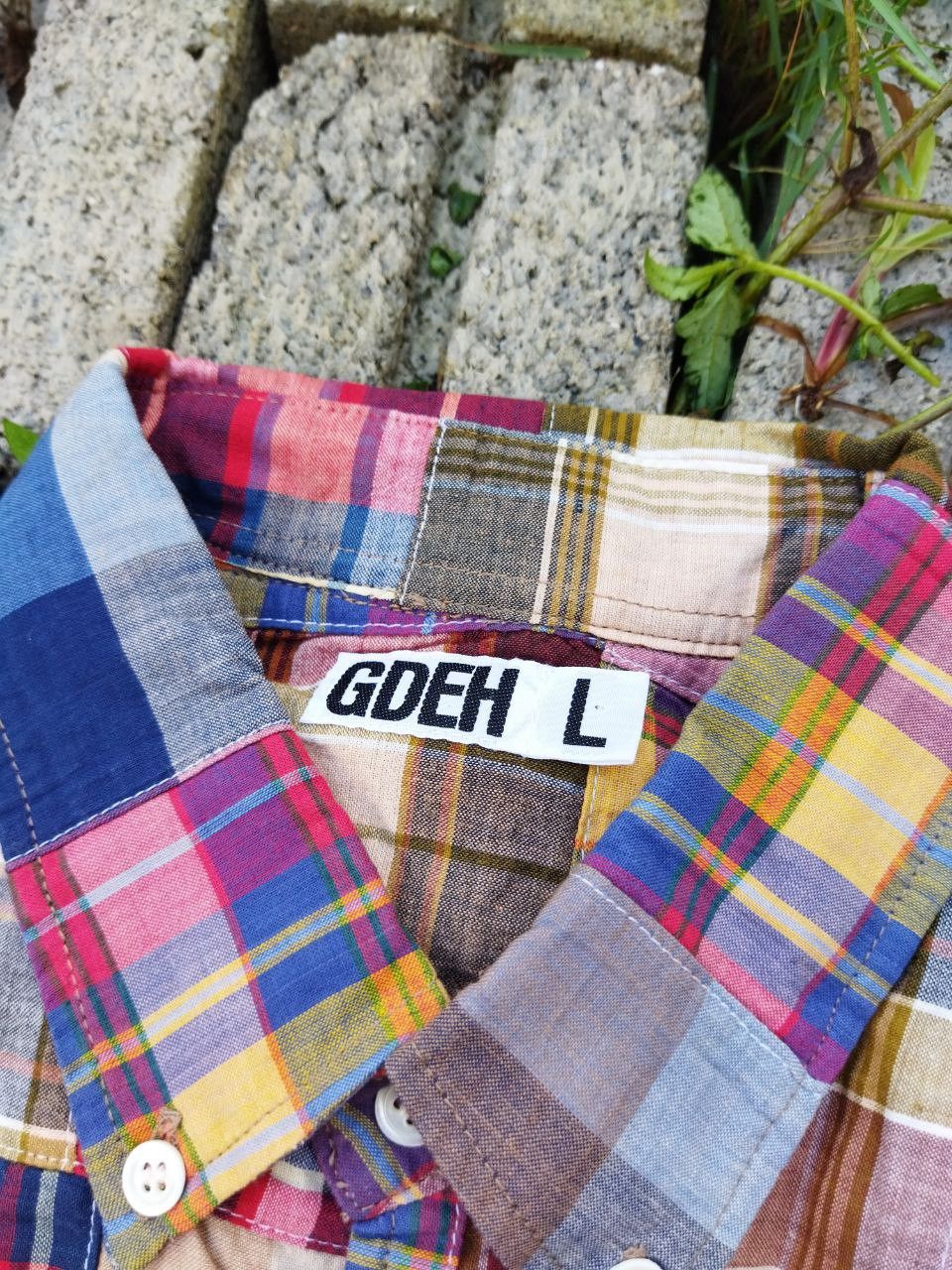 GOODENOUGH Vintage Goodenough Japan Patchwork Shirt - Size L Size US L / EU 52-54 / 3 - 5 Thumbnail
