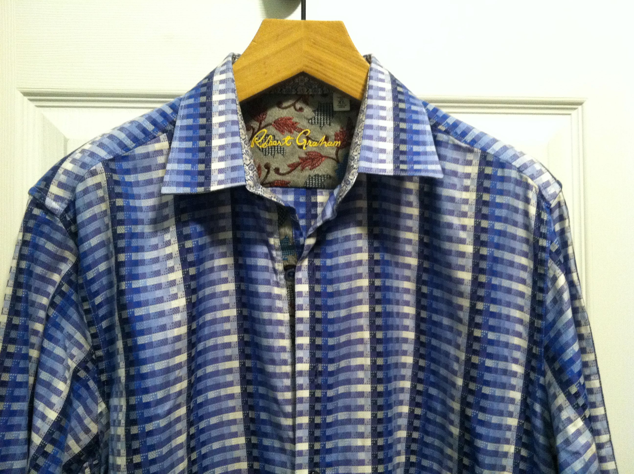 Robert Graham ROBERT GRAHAM MEN'S NEW 100%COTTON CASUAL SHIRT SIZE: XL Size US XL / EU 56 / 4 - 3 Thumbnail