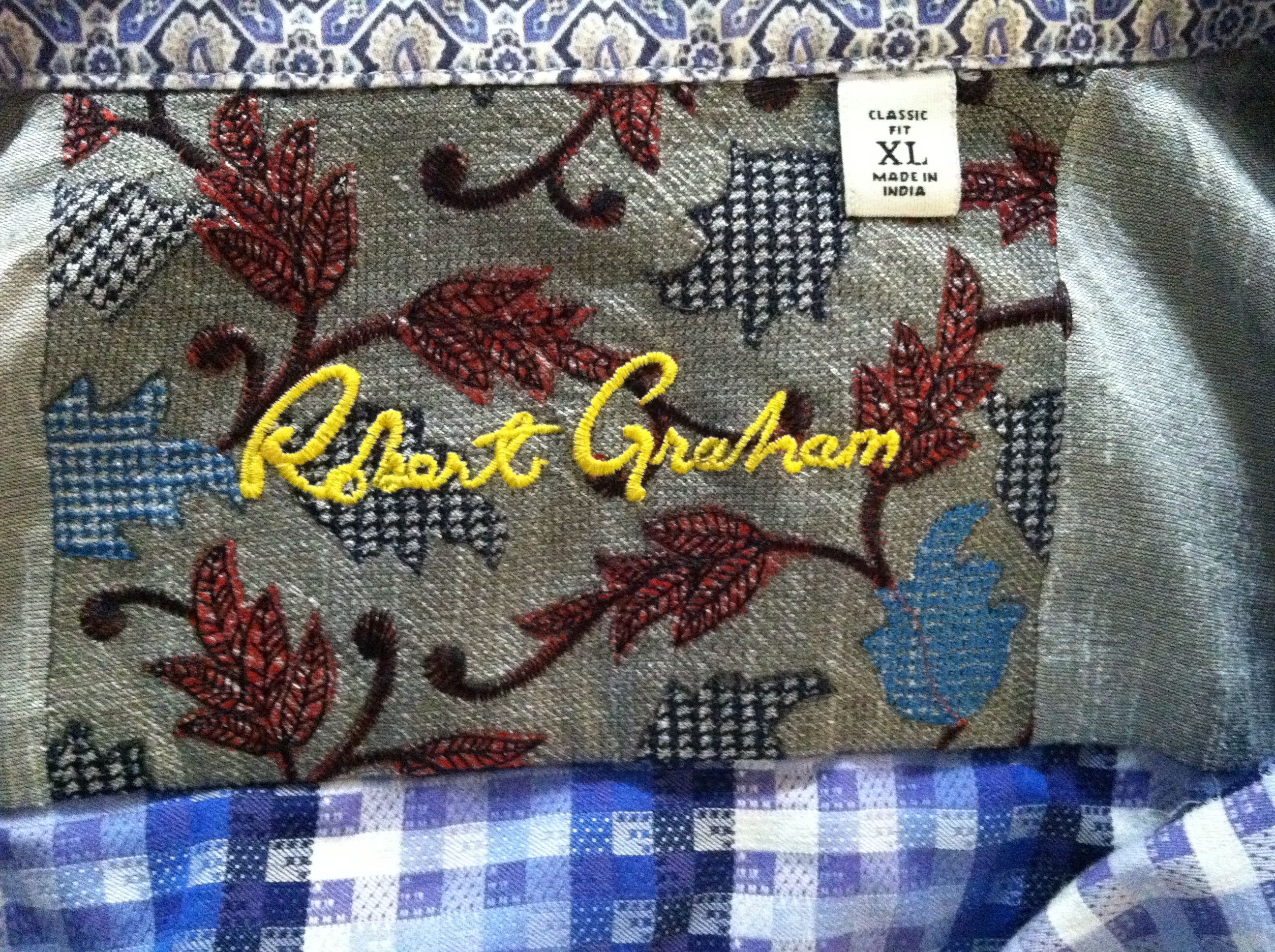 Robert Graham ROBERT GRAHAM MEN'S NEW 100%COTTON CASUAL SHIRT SIZE: XL Size US XL / EU 56 / 4 - 11 Thumbnail