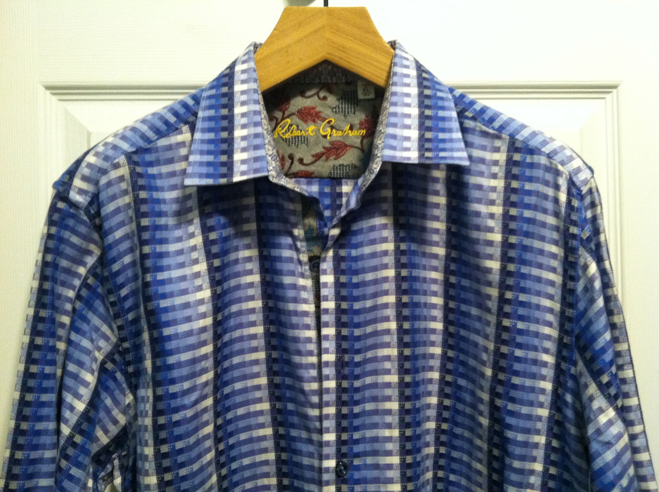 Robert Graham ROBERT GRAHAM MEN'S NEW 100%COTTON CASUAL SHIRT SIZE: XL Size US XL / EU 56 / 4 - 4 Thumbnail