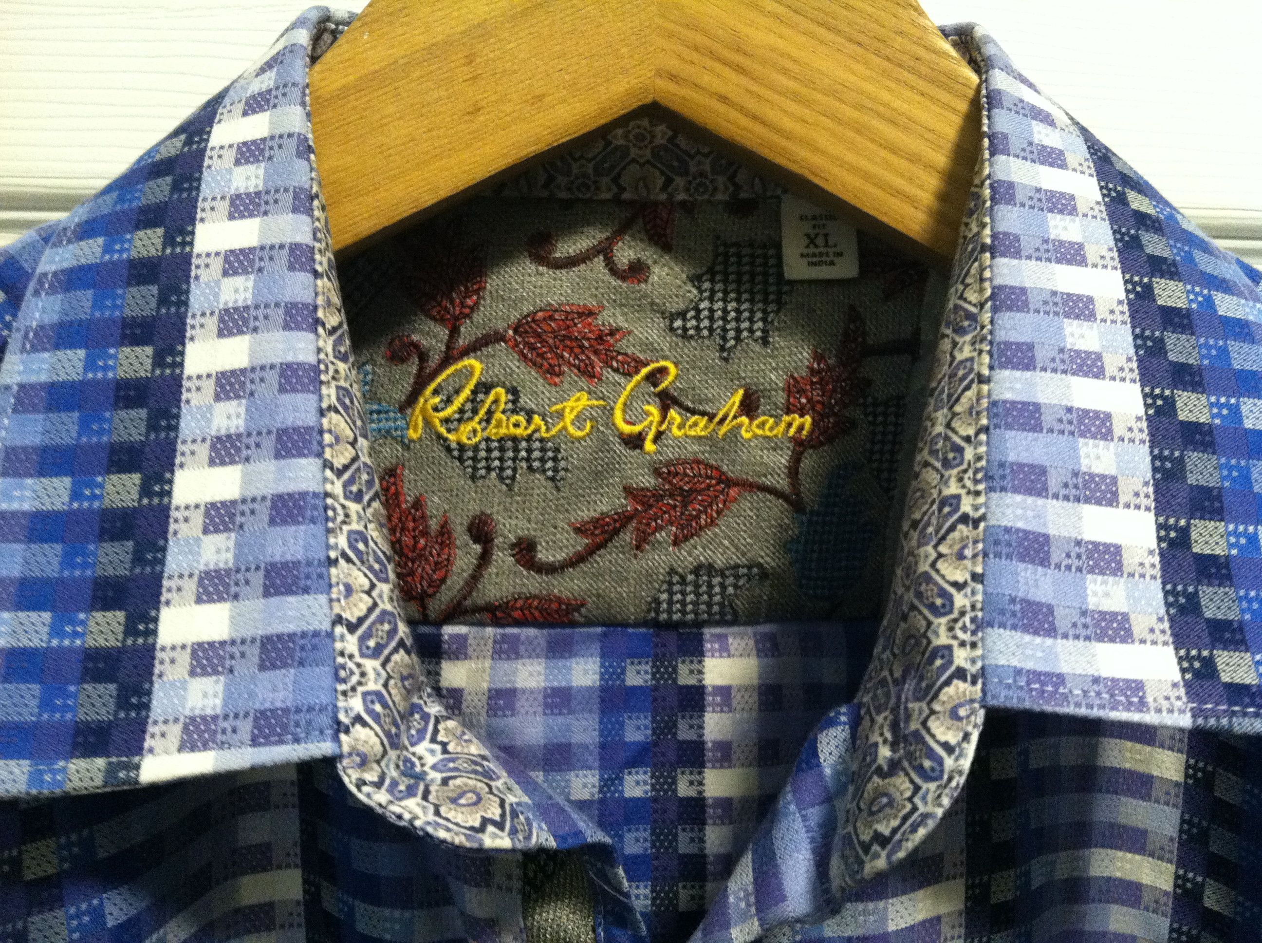 Robert Graham ROBERT GRAHAM MEN'S NEW 100%COTTON CASUAL SHIRT SIZE: XL Size US XL / EU 56 / 4 - 8 Thumbnail