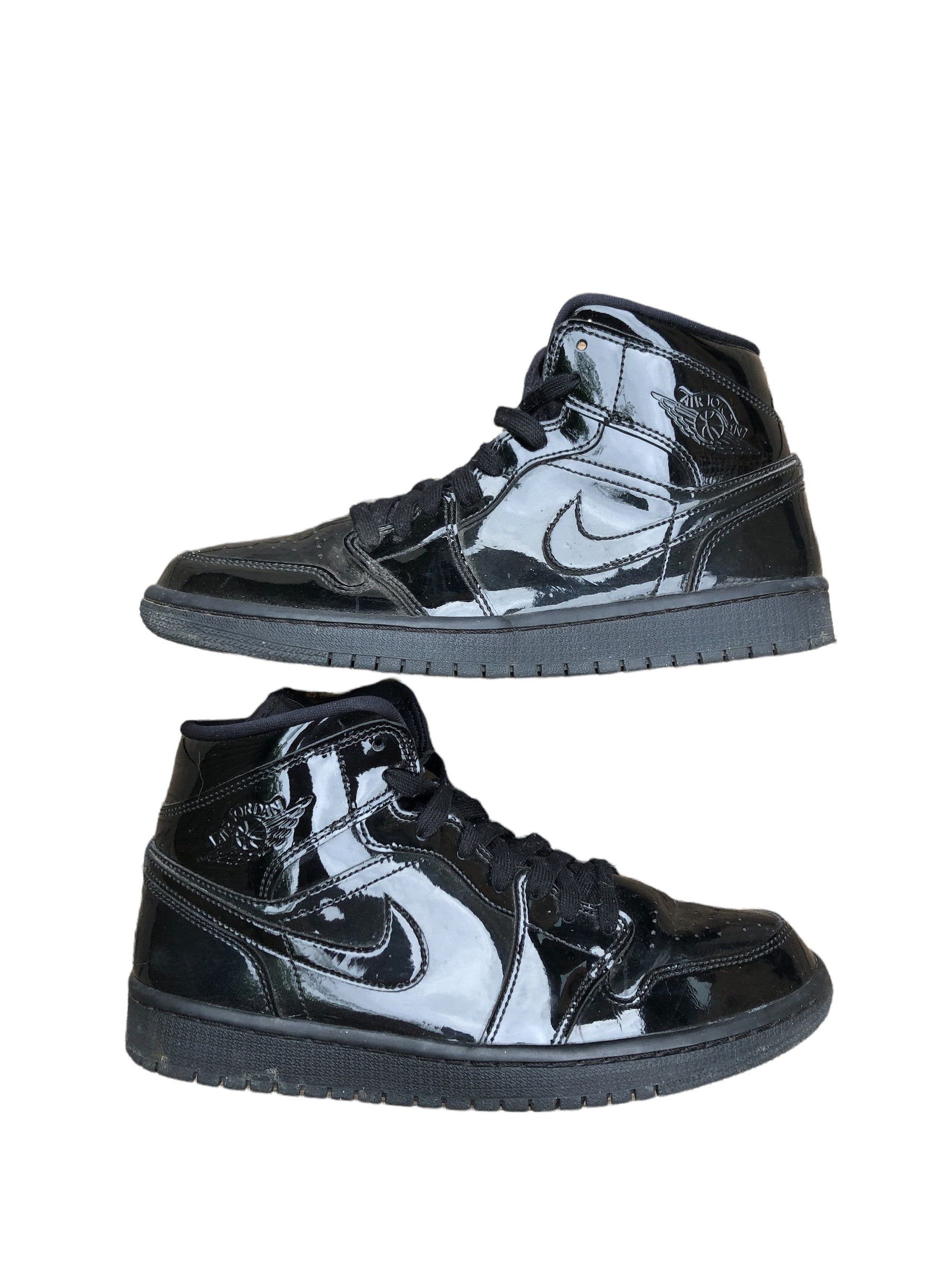Jordan 1 mid se triple black patent online
