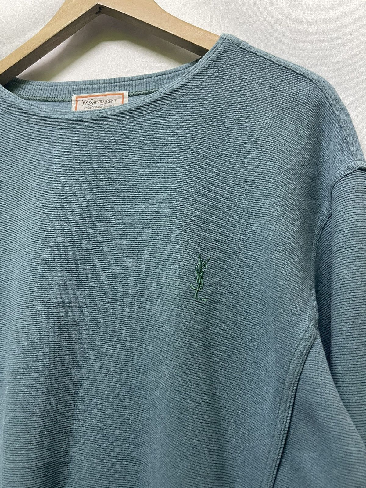 Vintage × Yves Saint Laurent VINTAGE YSL YVES SAINT LAURENT SMALL LOGO SWEATSHIRT Size US M / EU 48-50 / 2 - 3 Thumbnail