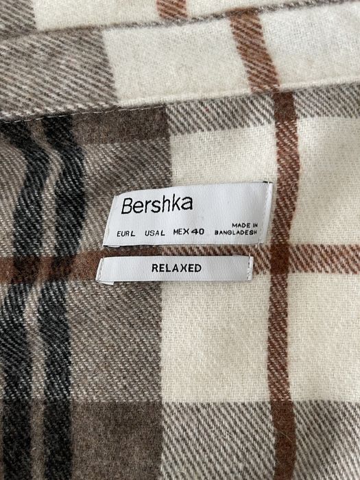 Bershka Plaid Bershka Overcoat Size Large Grailed