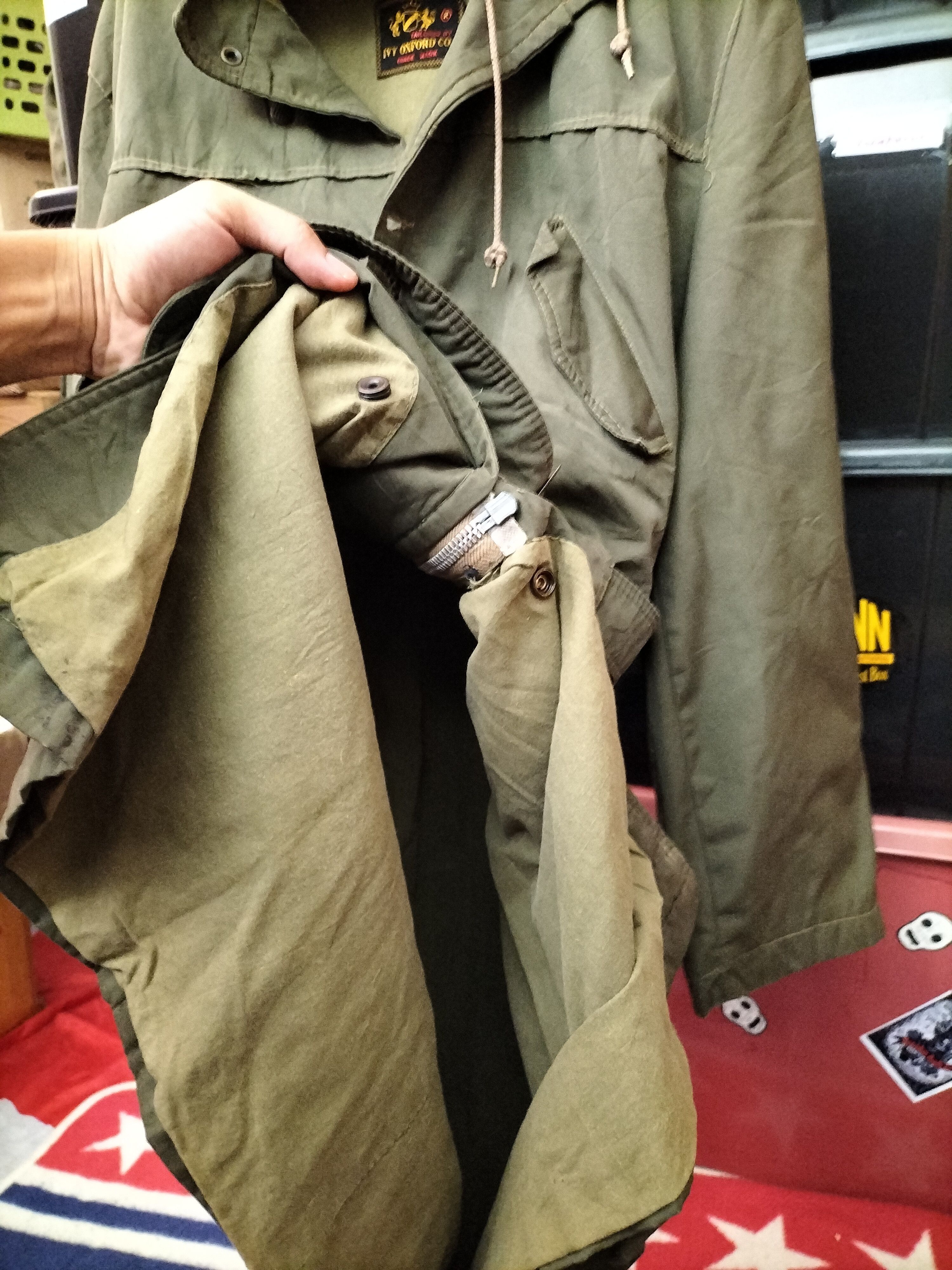 Vintage 60s 70s Dutch Parka Hoody Military Europe fashion Size US L / EU 52-54 / 3 - 13 Thumbnail