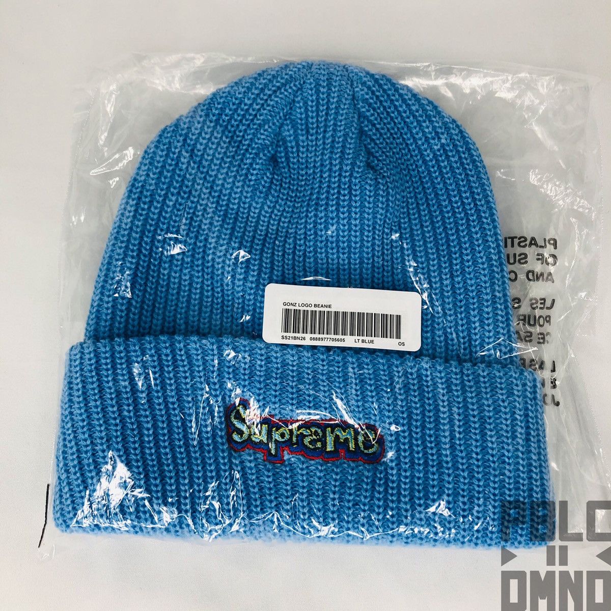 Supreme Supreme Gonz Logo Beanie Light Blue (SS21) Size ONE SIZE - 2 Thumbnail