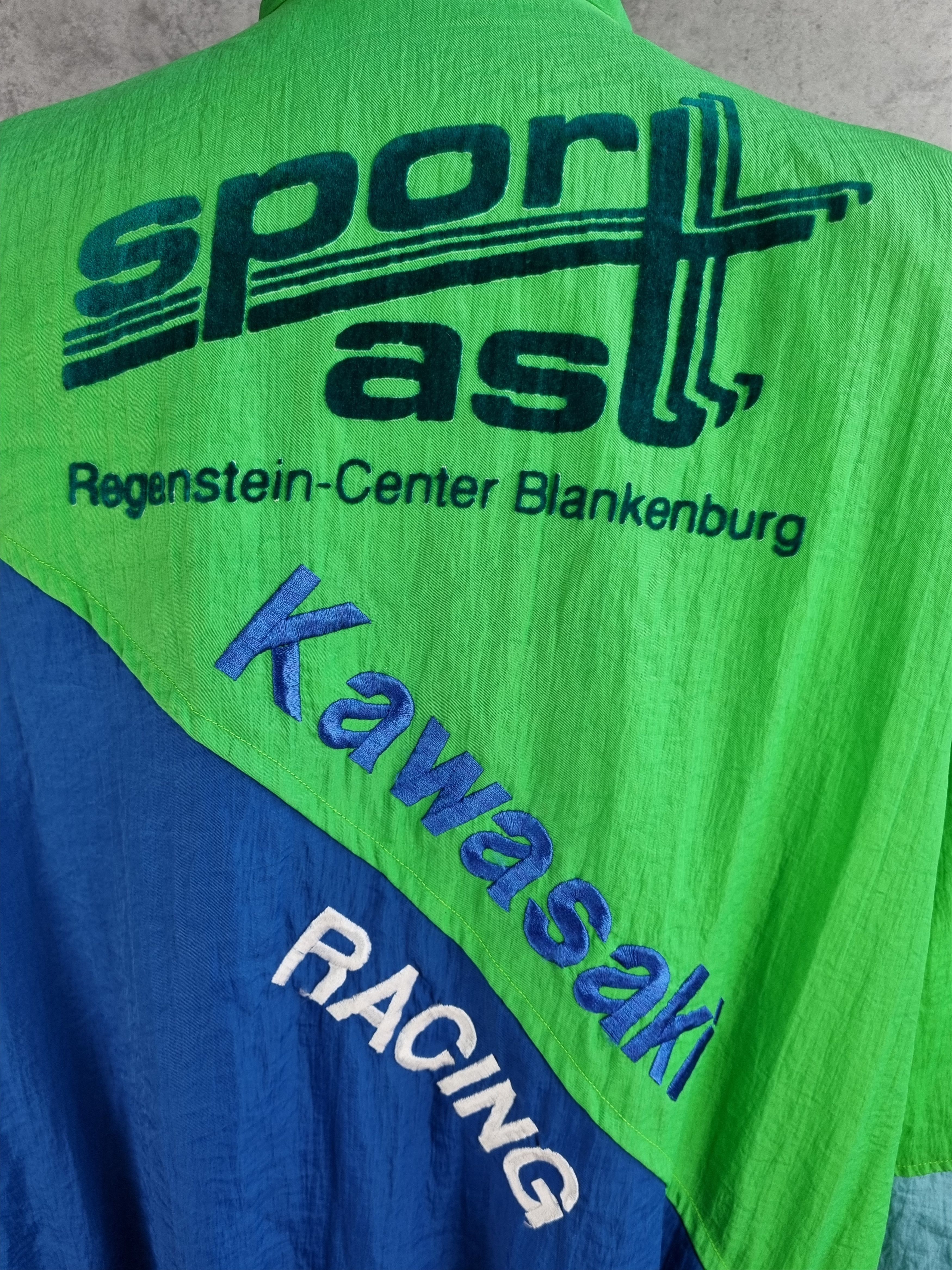 Japanese Brand × Sports Specialties 80s Kawasaki Motorrad Nylon Equipment Track top Size US XL / EU 56 / 4 - 6 Thumbnail
