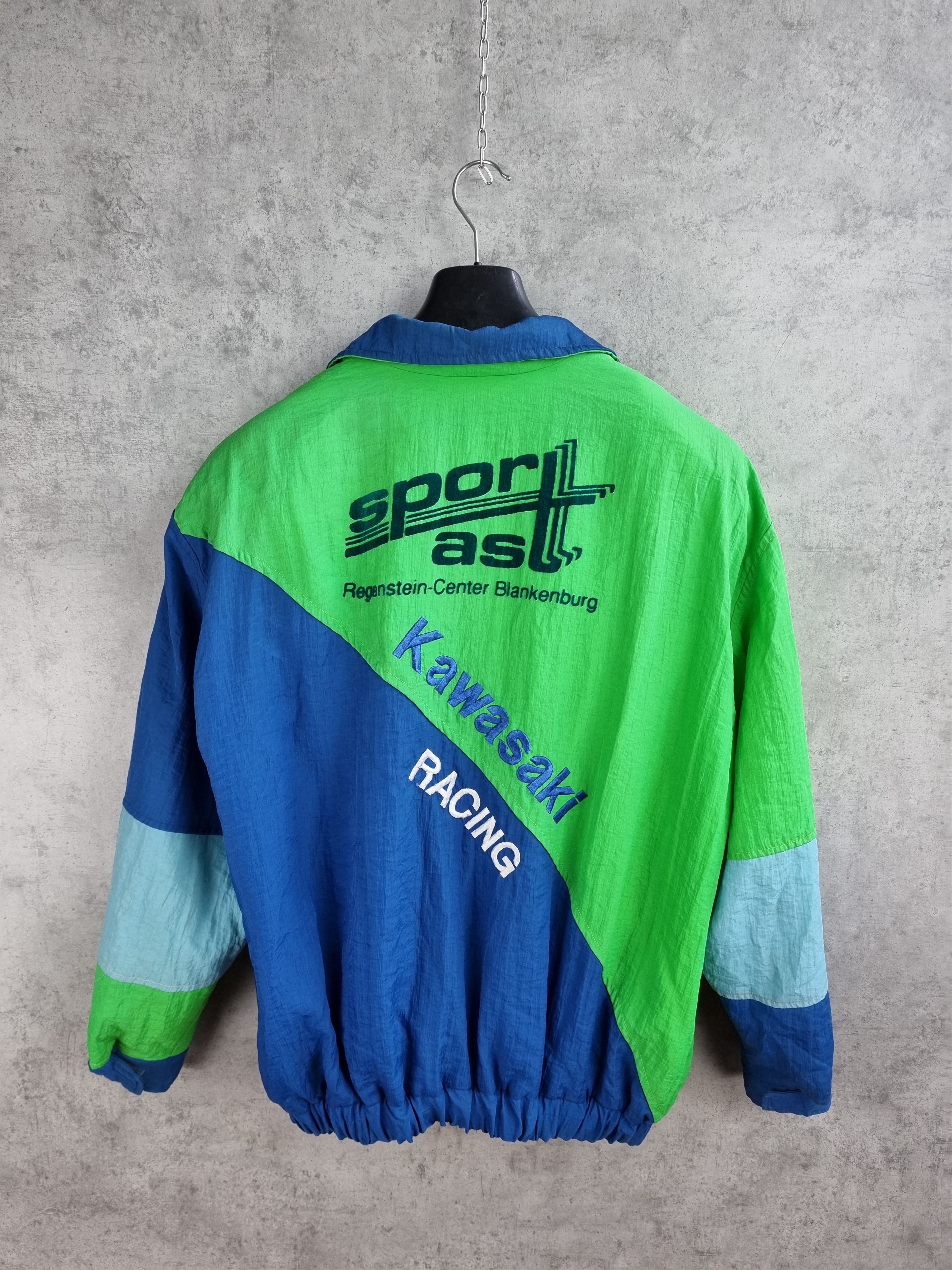 Japanese Brand × Sports Specialties 80s Kawasaki Motorrad Nylon Equipment Track top Size US XL / EU 56 / 4 - 3 Thumbnail