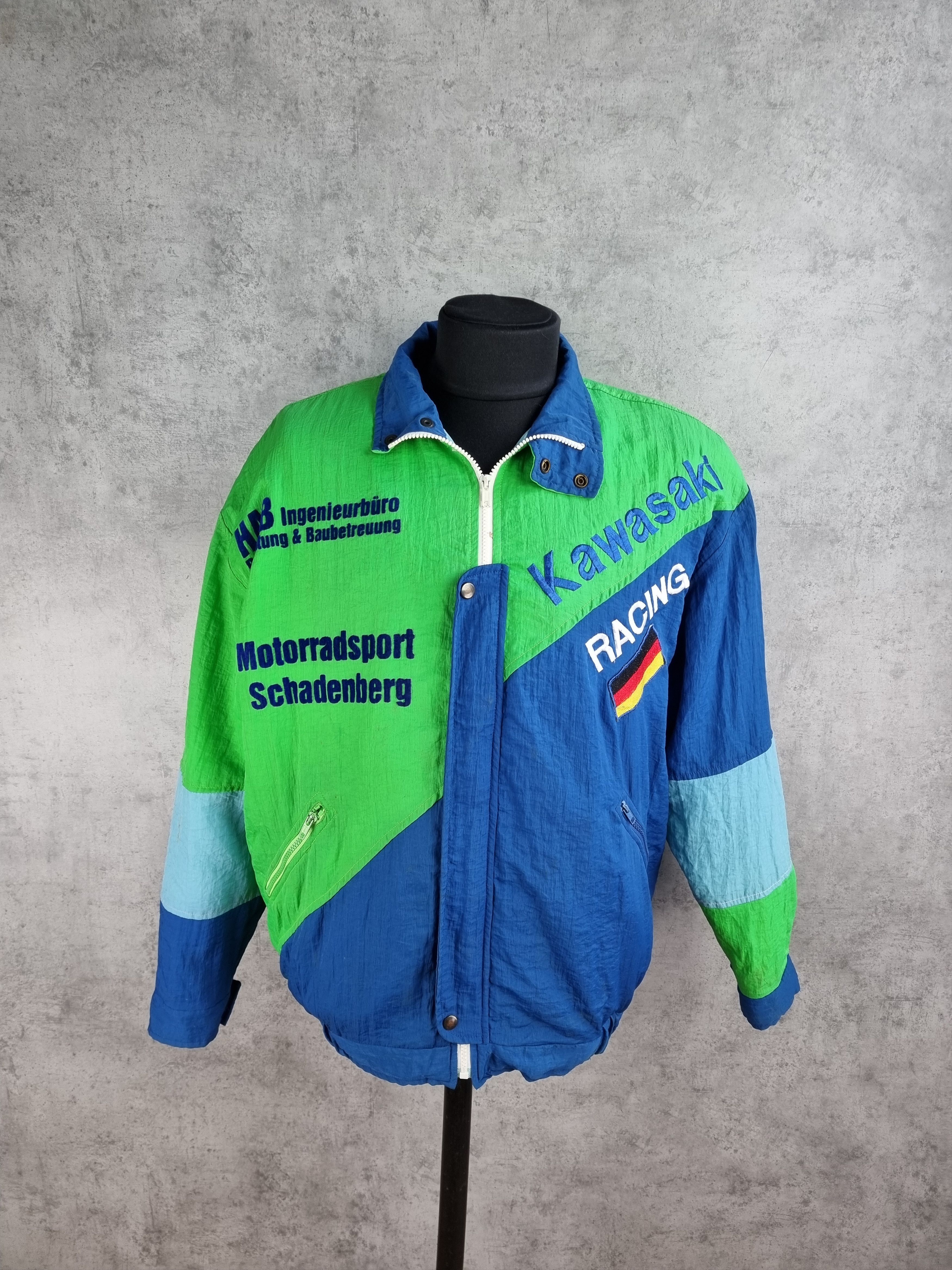 Japanese Brand × Sports Specialties 80s Kawasaki Motorrad Nylon Equipment Track top Size US XL / EU 56 / 4 - 4 Thumbnail
