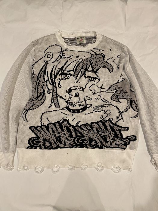 NIGHTCLUB × JUN INAGAWA MIST KNIT WHITE - ニット/セーター