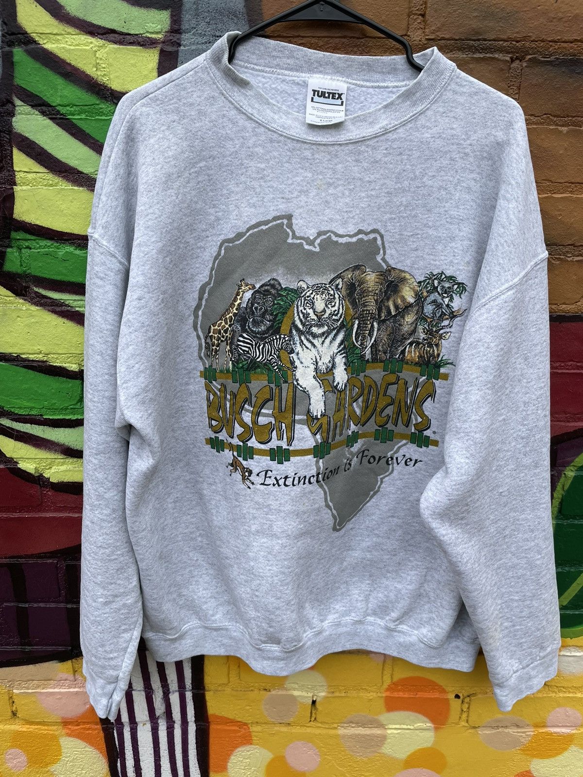 Tultex 90s Extinction is Forever Nature Animal Made in USA Size US XL / EU 56 / 4 - 2 Thumbnail