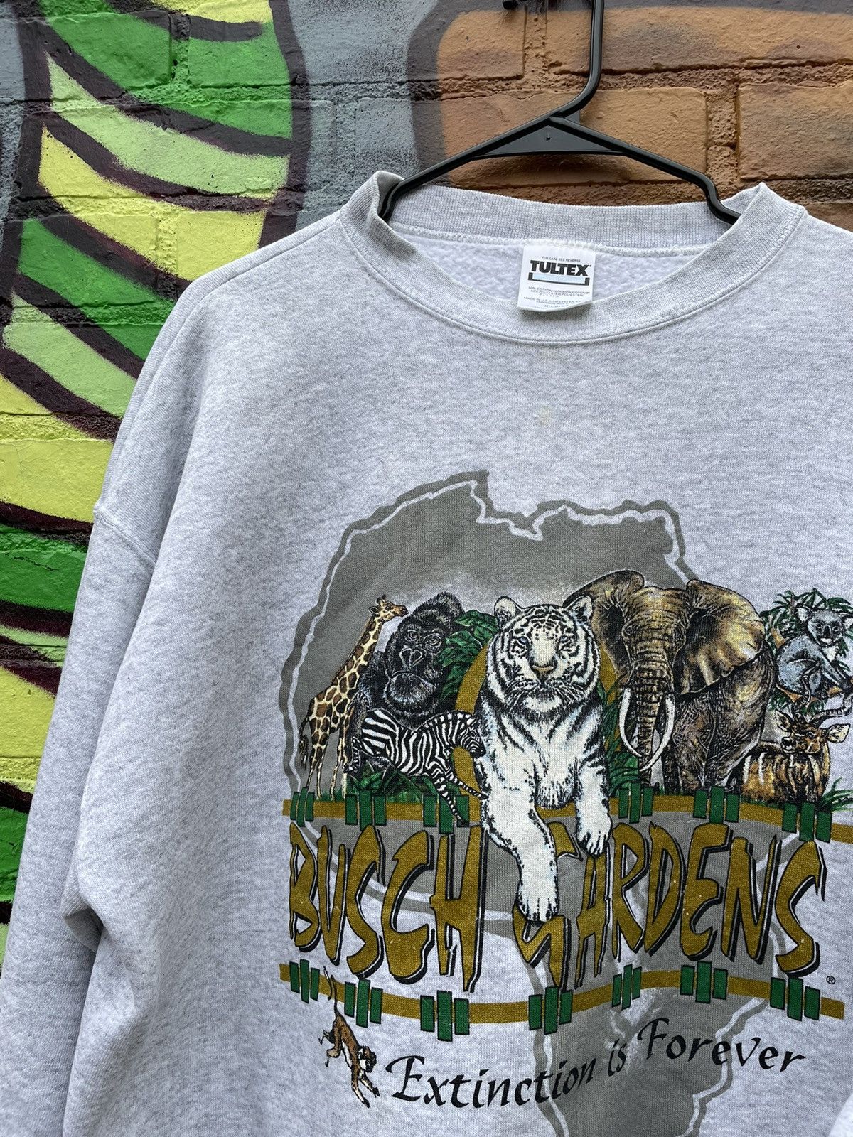 Tultex 90s Extinction is Forever Nature Animal Made in USA Size US XL / EU 56 / 4 - 1 Thumbnail