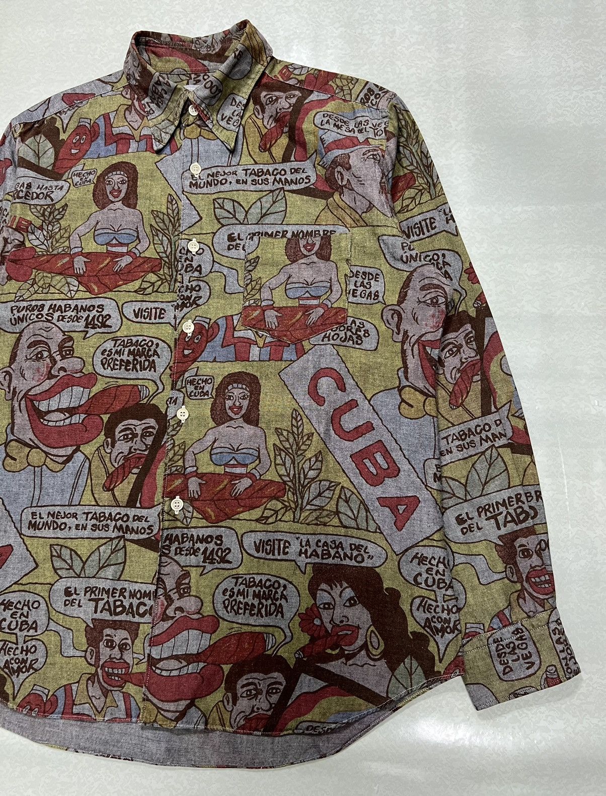Comme des Garcons × Comme des Garcons Homme × Comme des Garcons Homme Plus Comme des Garcons Homme - A/W 2002 - Cuba Button-Up Shirt Size US M / EU 48-50 / 2 - 6 Thumbnail