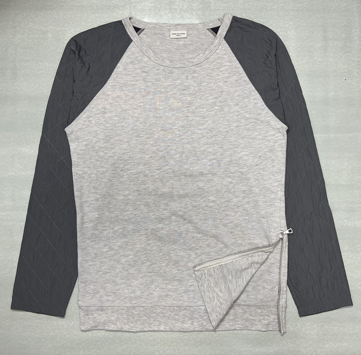 Dries Van Noten Dries Van Noten Side Zip Quilted Sleeve Pullover Sweatshirt Size US M / EU 48-50 / 2 - 2 Thumbnail