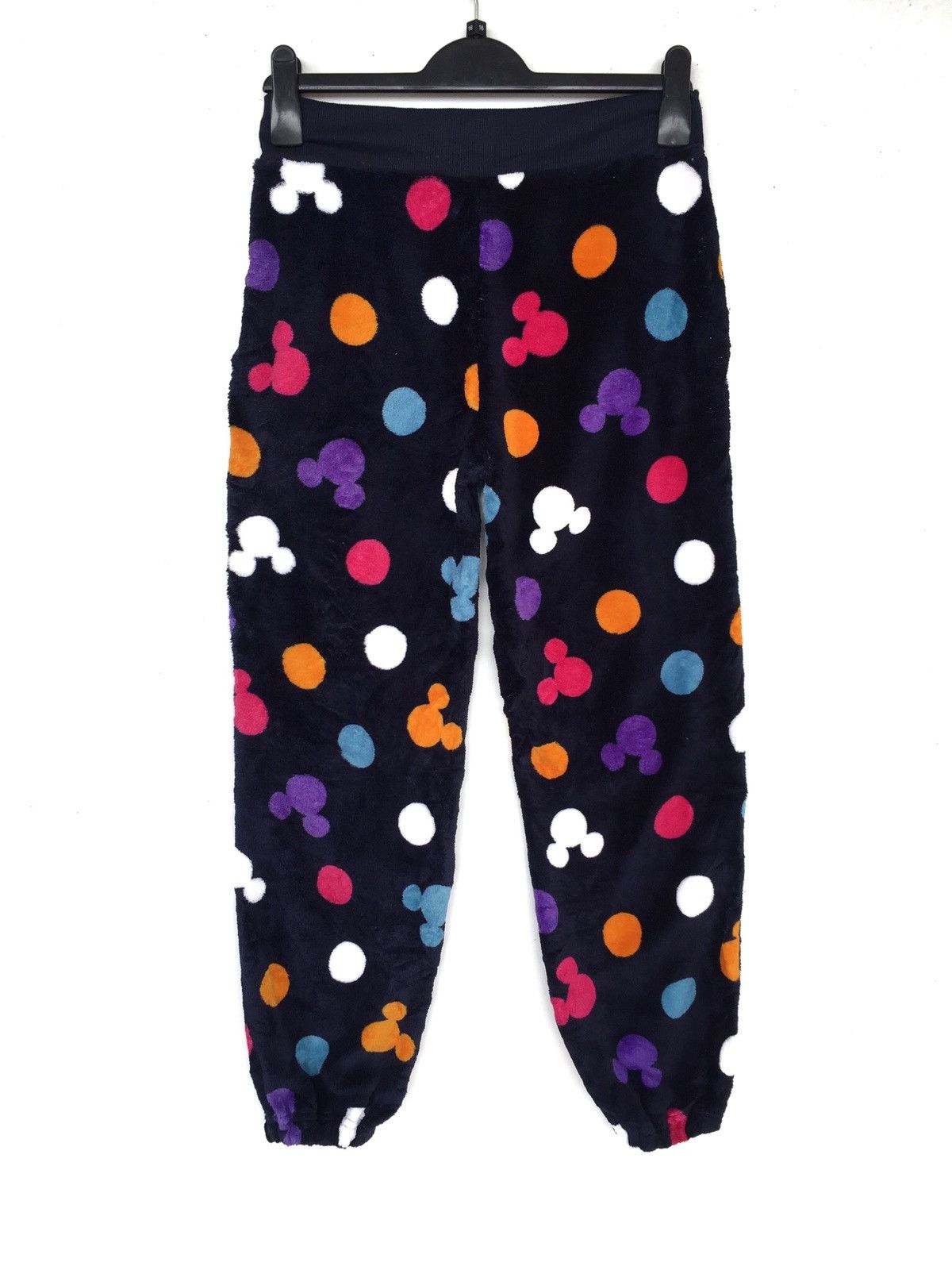 Disney × Japanese Brand × Mickey Mouse Vintage Disney Mickey Mouse Fleece Overprint Jogger Pant Size 30" / US 8 / IT 44 - 3 Thumbnail