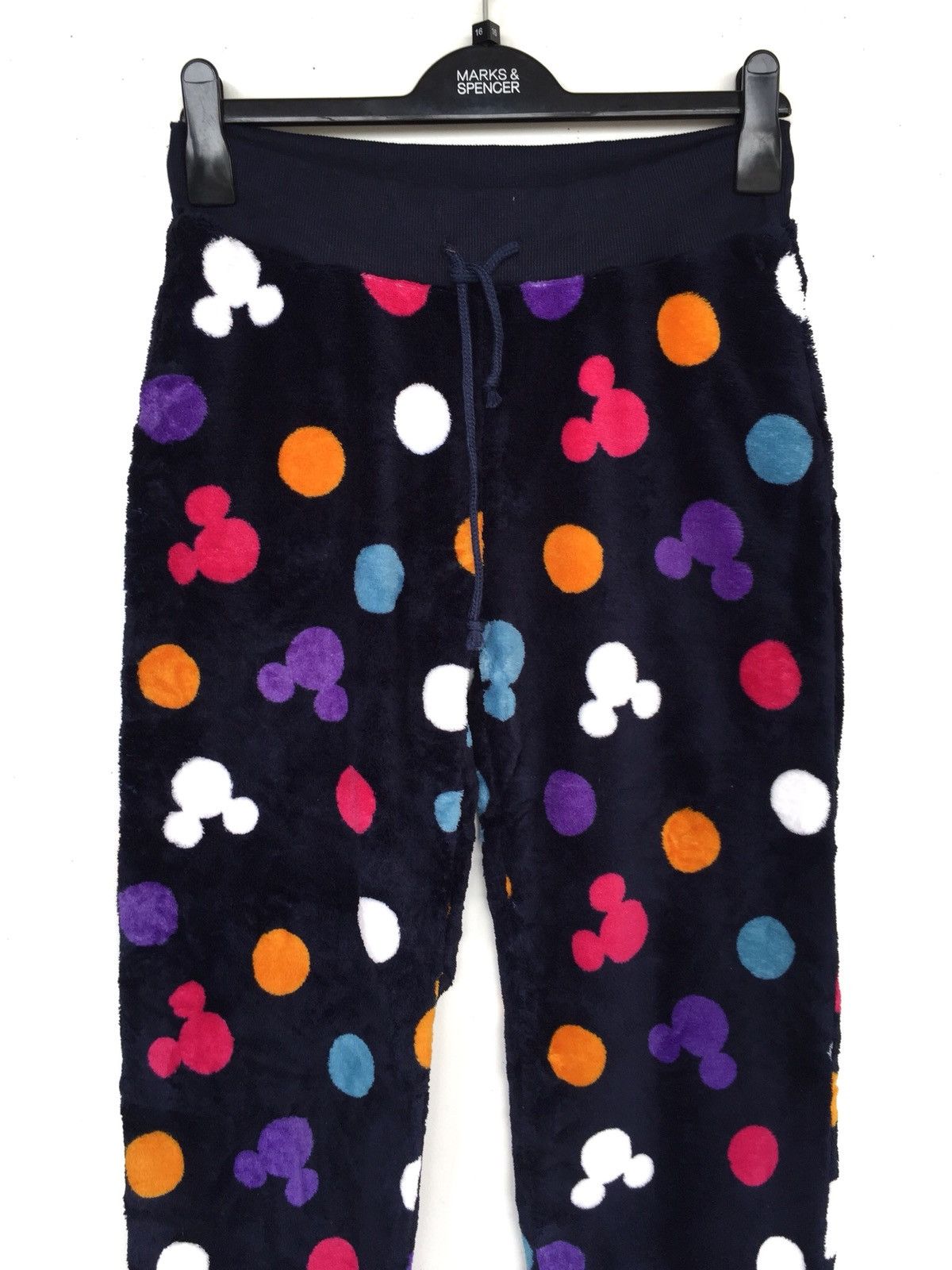 Disney × Japanese Brand × Mickey Mouse Vintage Disney Mickey Mouse Fleece Overprint Jogger Pant Size 30" / US 8 / IT 44 - 2 Thumbnail