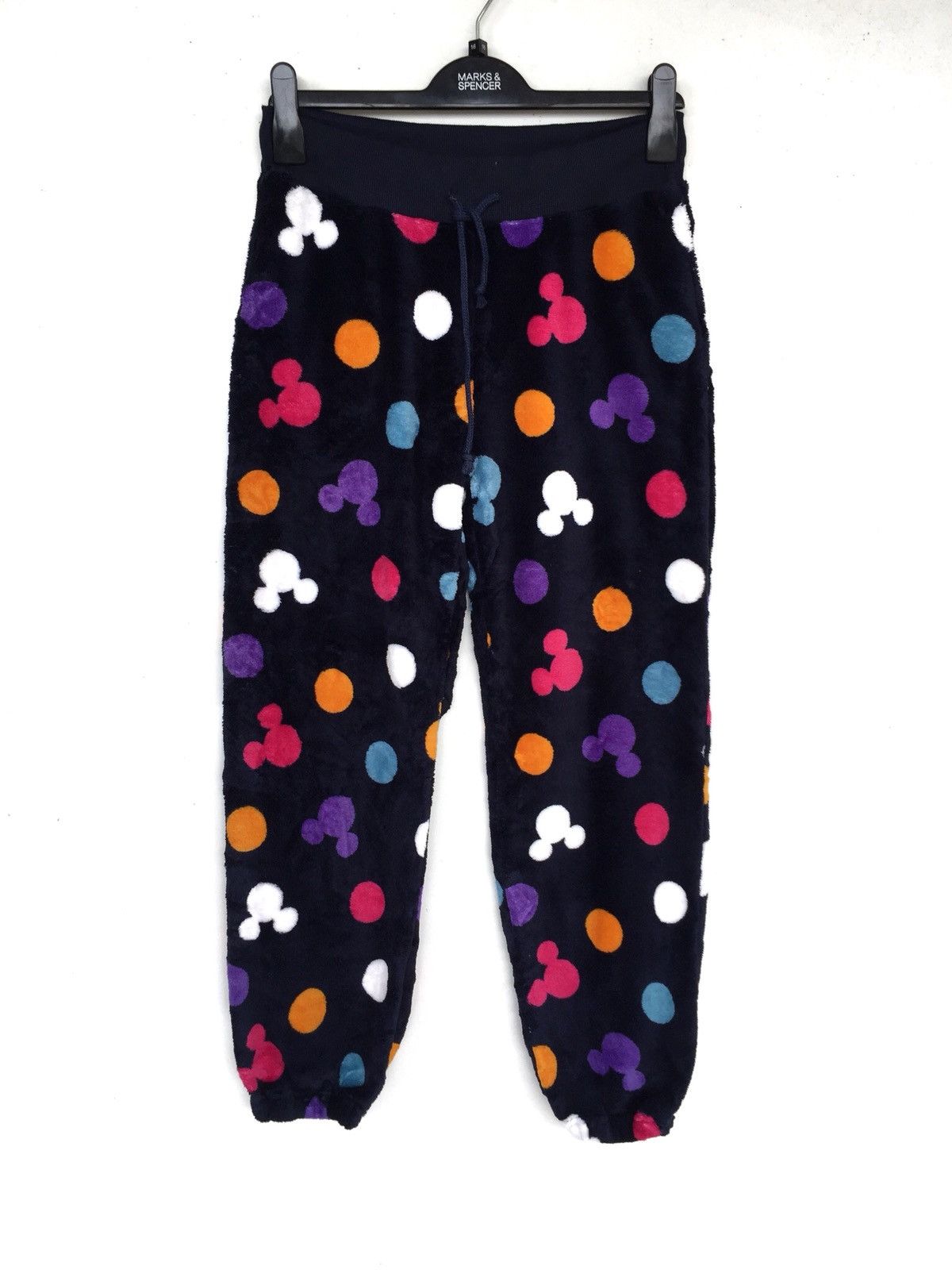 Disney × Japanese Brand × Mickey Mouse Vintage Disney Mickey Mouse Fleece Overprint Jogger Pant Size 30" / US 8 / IT 44 - 1 Thumbnail
