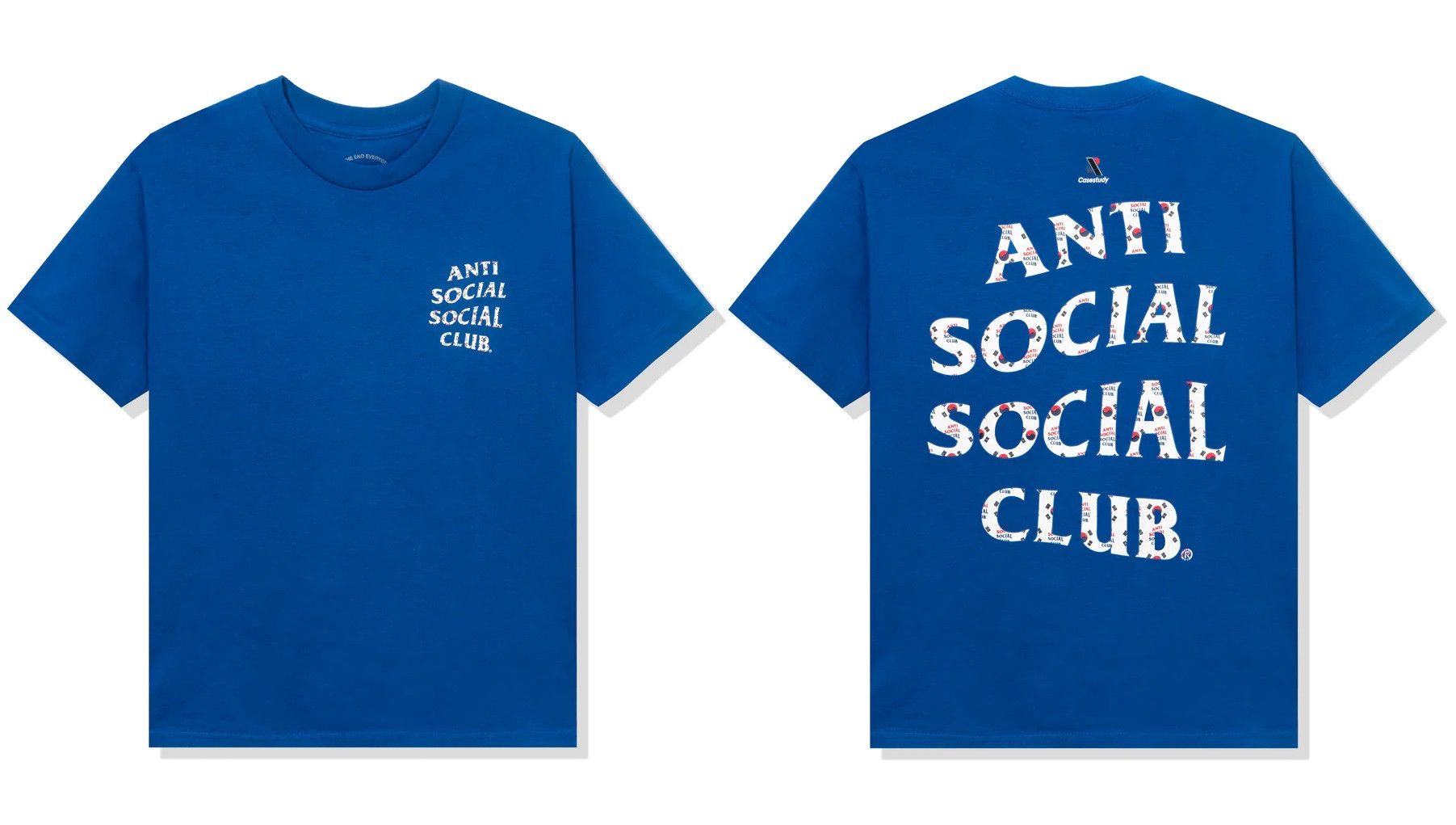 DS SS22 White ASSC x Case Study Flag Blue Tee BAPE KITH