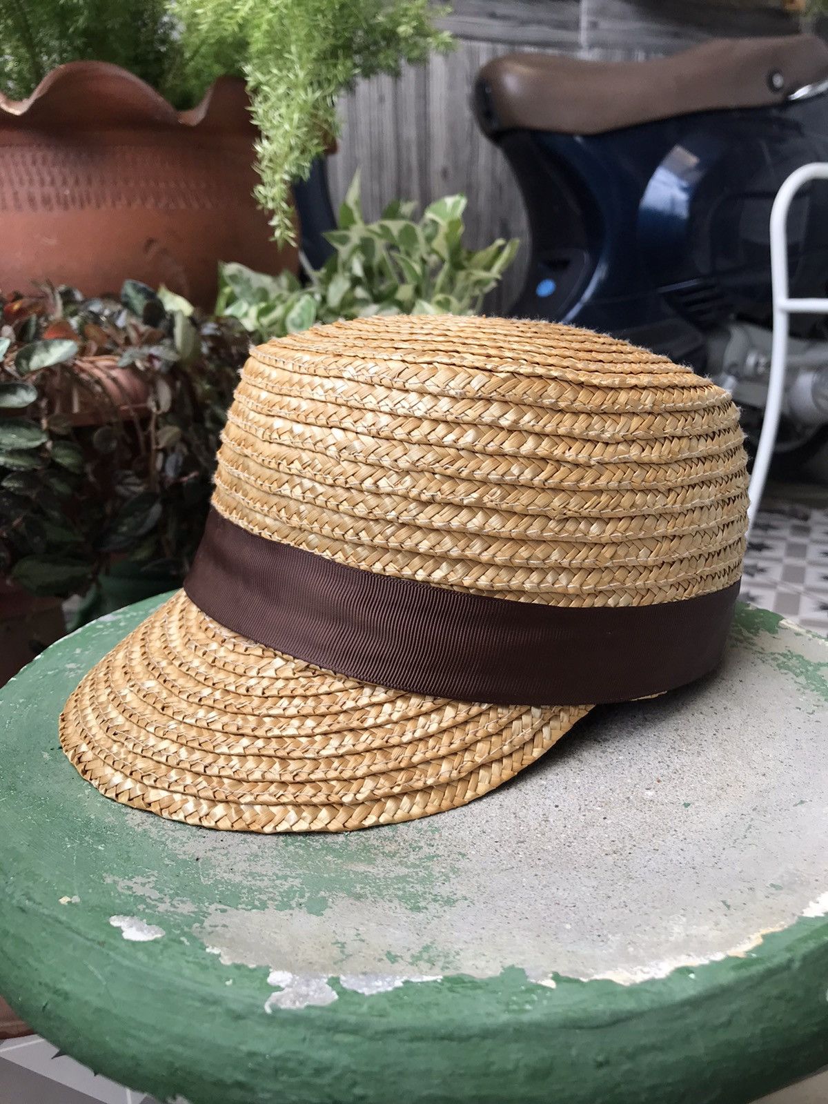Other AUTHENTIC REAL STRAW HAT CAP GOLF VISOR SCOOP PANAMA Size ONE SIZE - 4 Thumbnail