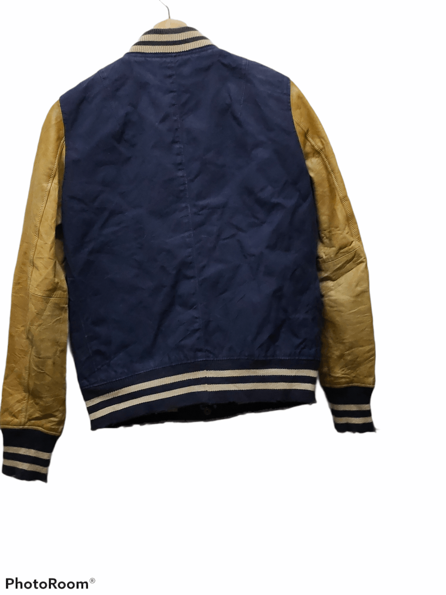 Vintage Vintage varsity jacket acanthus leather very rare Size US L / EU 52-54 / 3 - 2 Thumbnail