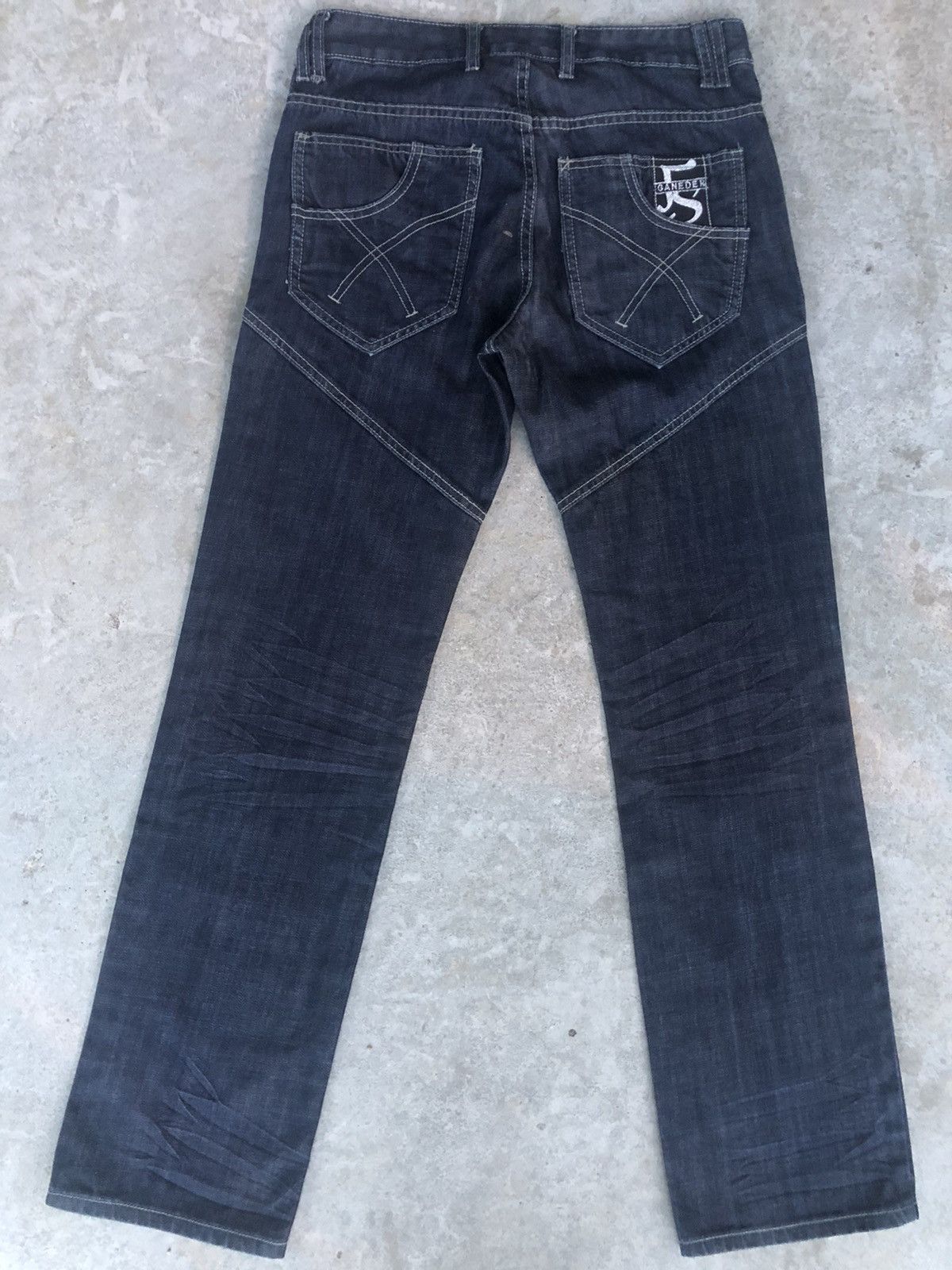 Japanese Brand Ganeder Embroidered Jeans | Grailed