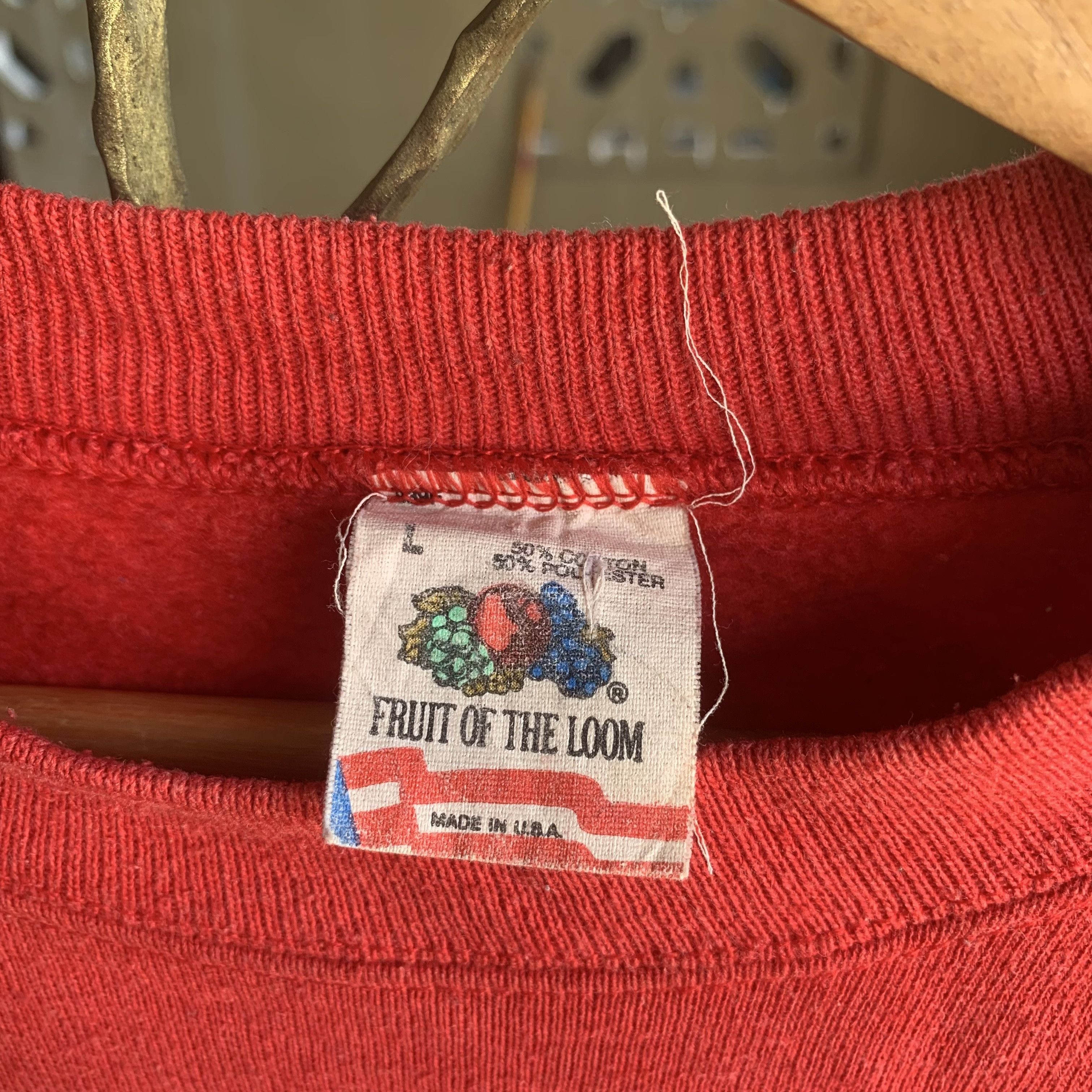 Fruit Of The Loom 💥 1990’s Vintage Fruit Of The Loom Jumper Pullover Sweater Size US L / EU 52-54 / 3 - 4 Thumbnail