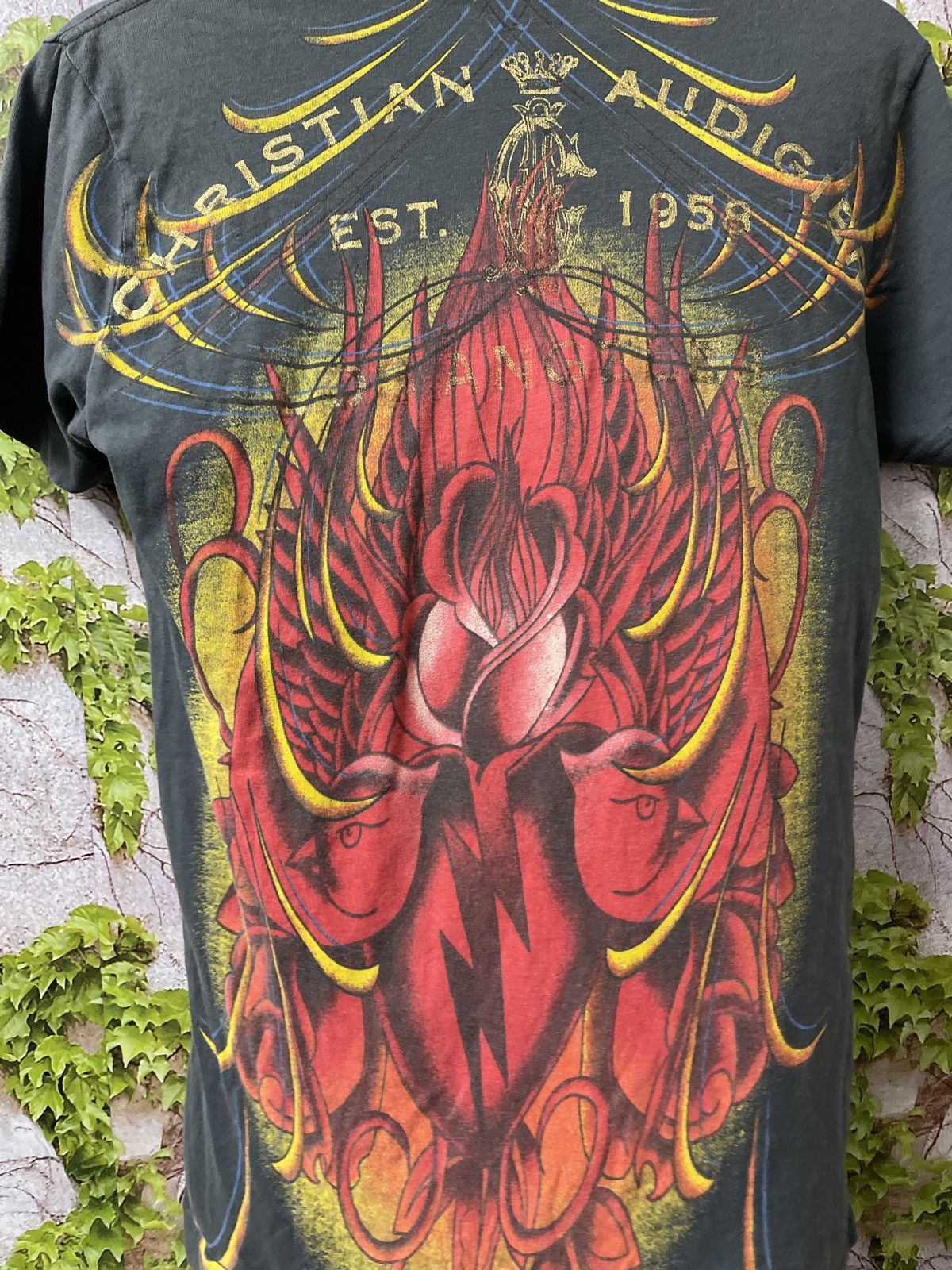 Christian Audigier × Ed Hardy × Seditionaries CHRISTIAN AUDIGIER FULL PRINT VERY RARE Size US S / EU 44-46 / 1 - 8 Thumbnail