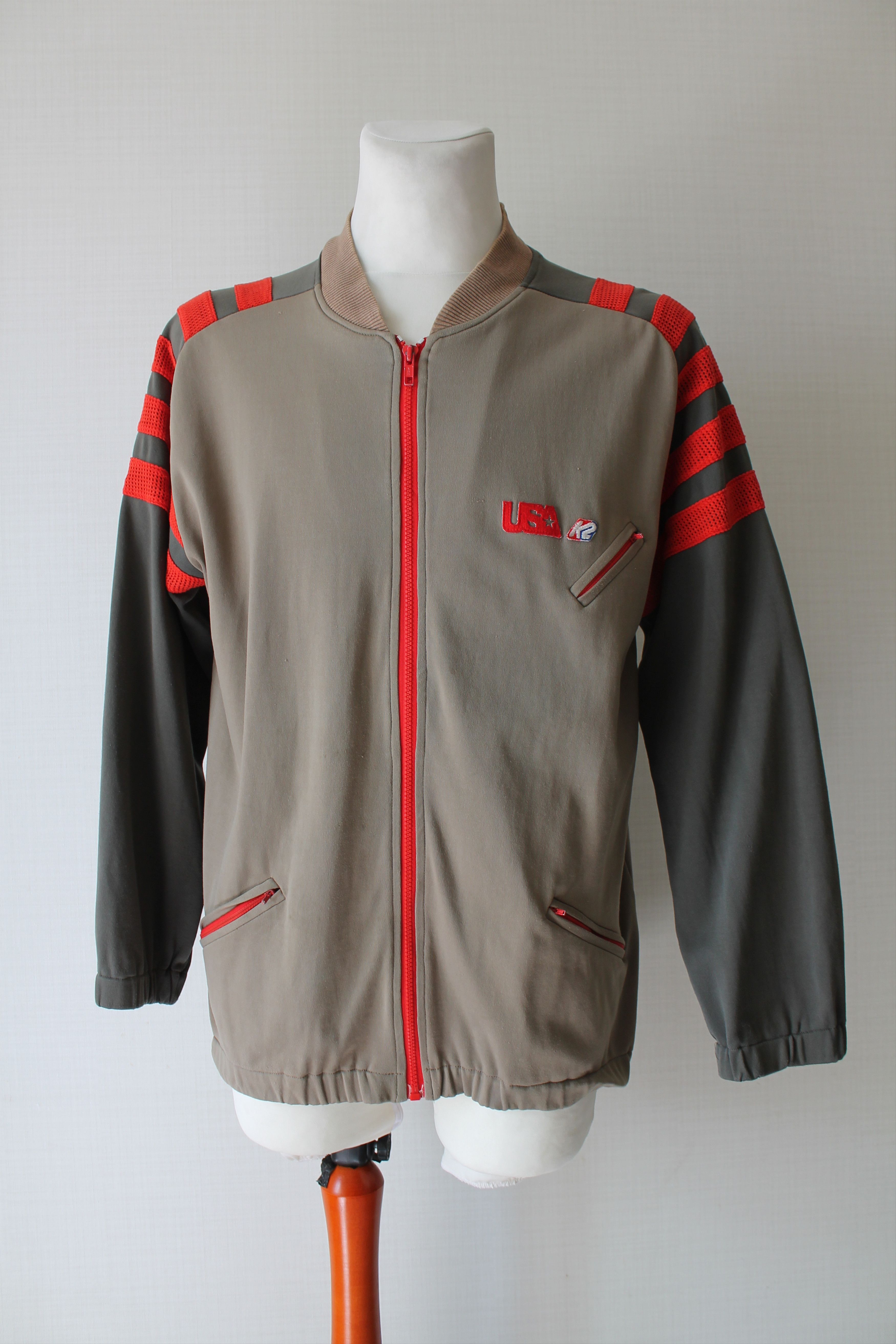 Vintage VINTAGE K2 USA Full Zip Athletic top light jacket WORN Size US L / EU 52-54 / 3 - 2 Thumbnail