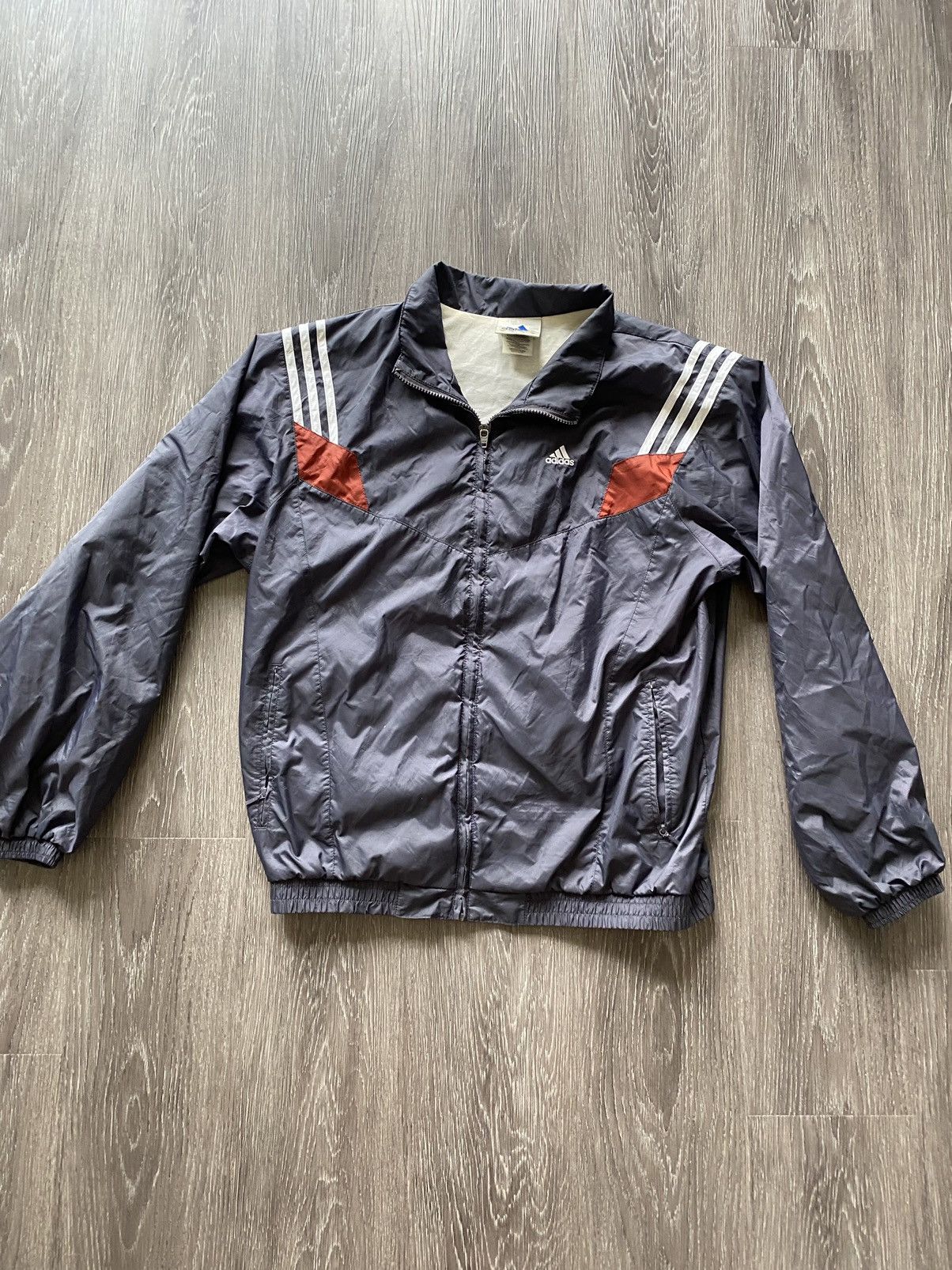 Adidas × Vintage Vintage 90’s Adidas Zip Up Windbreaker Jacket Blue Light Size US M / EU 48-50 / 2 - 7 Thumbnail