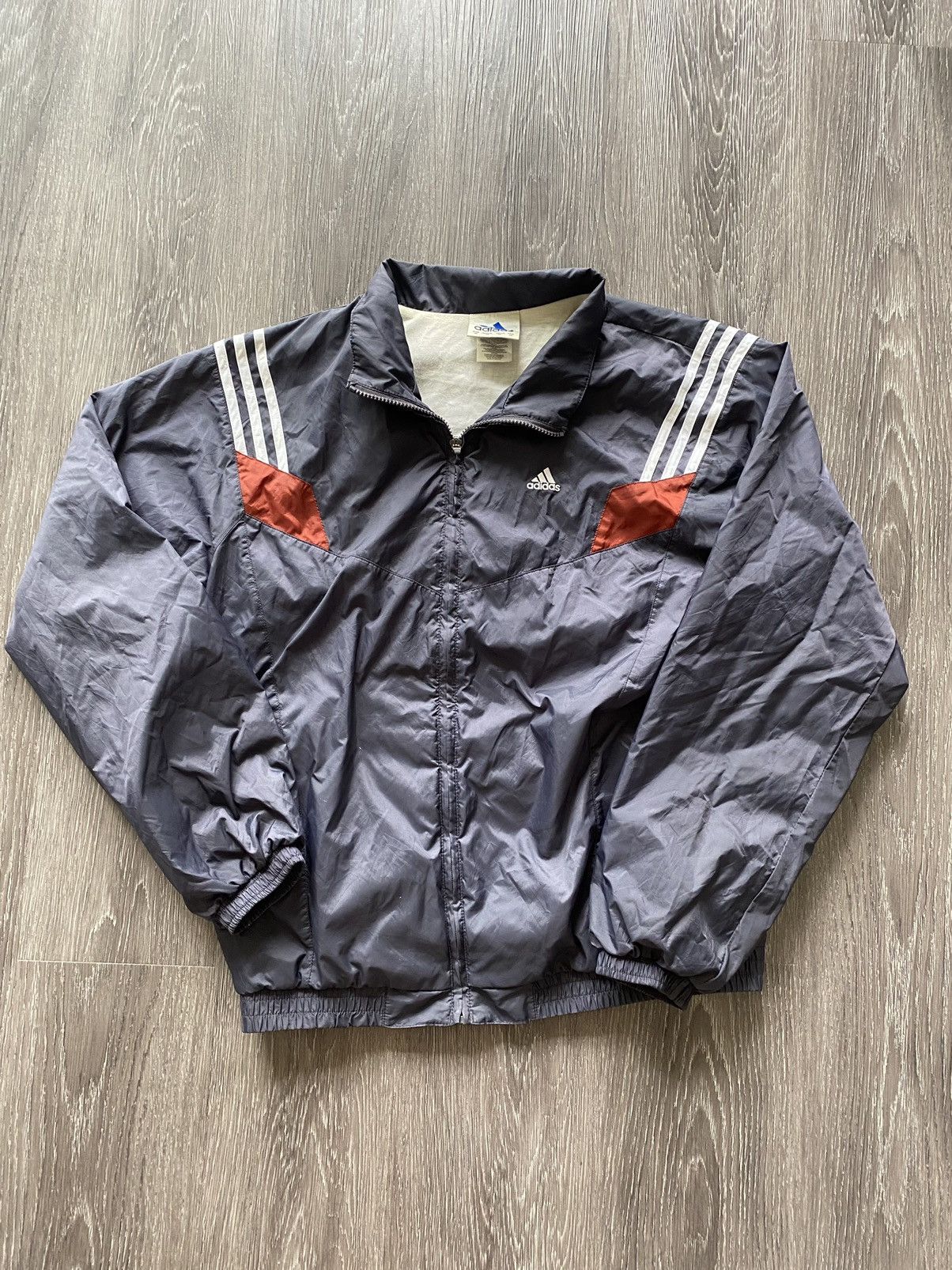 Adidas × Vintage Vintage 90’s Adidas Zip Up Windbreaker Jacket Blue Light Size US M / EU 48-50 / 2 - 3 Thumbnail