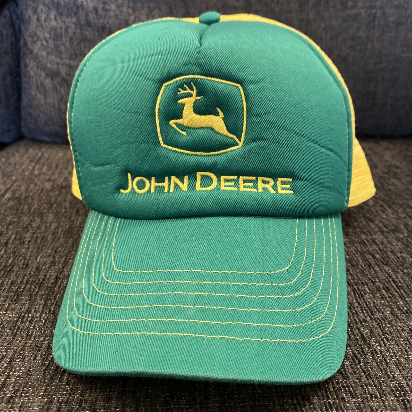John Deere Vintage John Deere Green & Yellow Foam Mesh Embroidered Tru