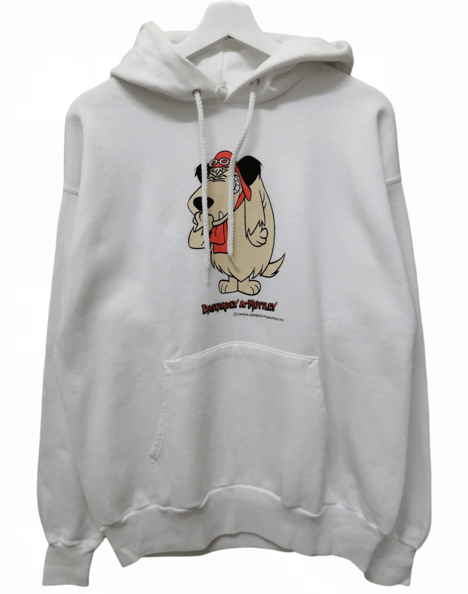image of Archival Clothing x Cartoon Network Vintage Dastardly & Muttley Hanna Barbera Hoodie in White (Size