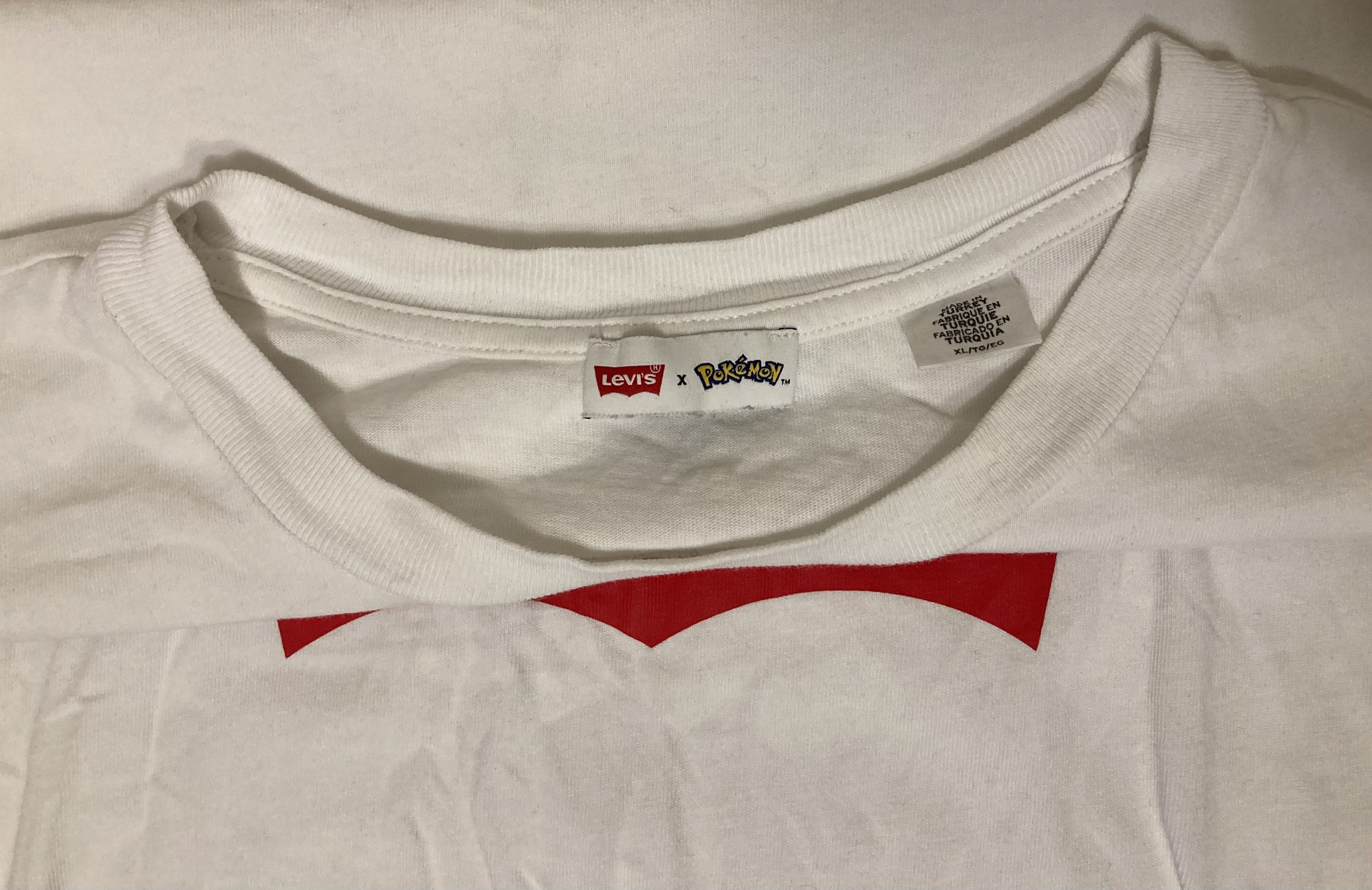 Levi's × Nintendo × Pokemon Levi's X Pokémon Unisex White Sleeping Pikachu T-shirt - XL Size US XXL / EU 58 / 5 - 4 Thumbnail
